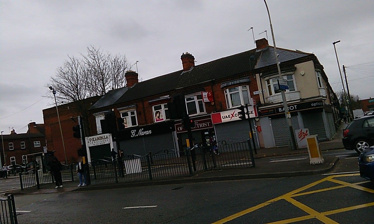 Street view near Kabalous Hotel Leicester, Belgrave — © sk53_quint (CC BY-SA · Mapillary)