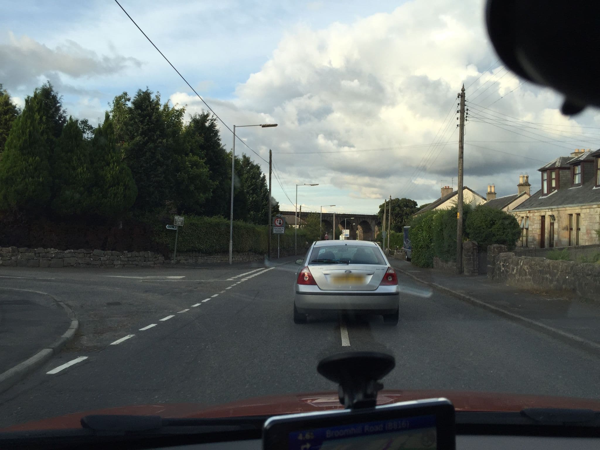 Street view near Castlecary House Hotel, Banknock — © mackerski (CC BY-SA · Mapillary)