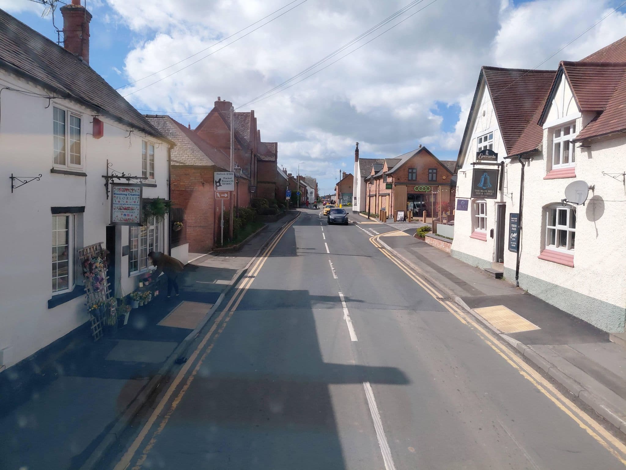 Street view near The Blue Bell Inn and Lodge, Desford — © rskedgell (CC BY-SA · Mapillary)