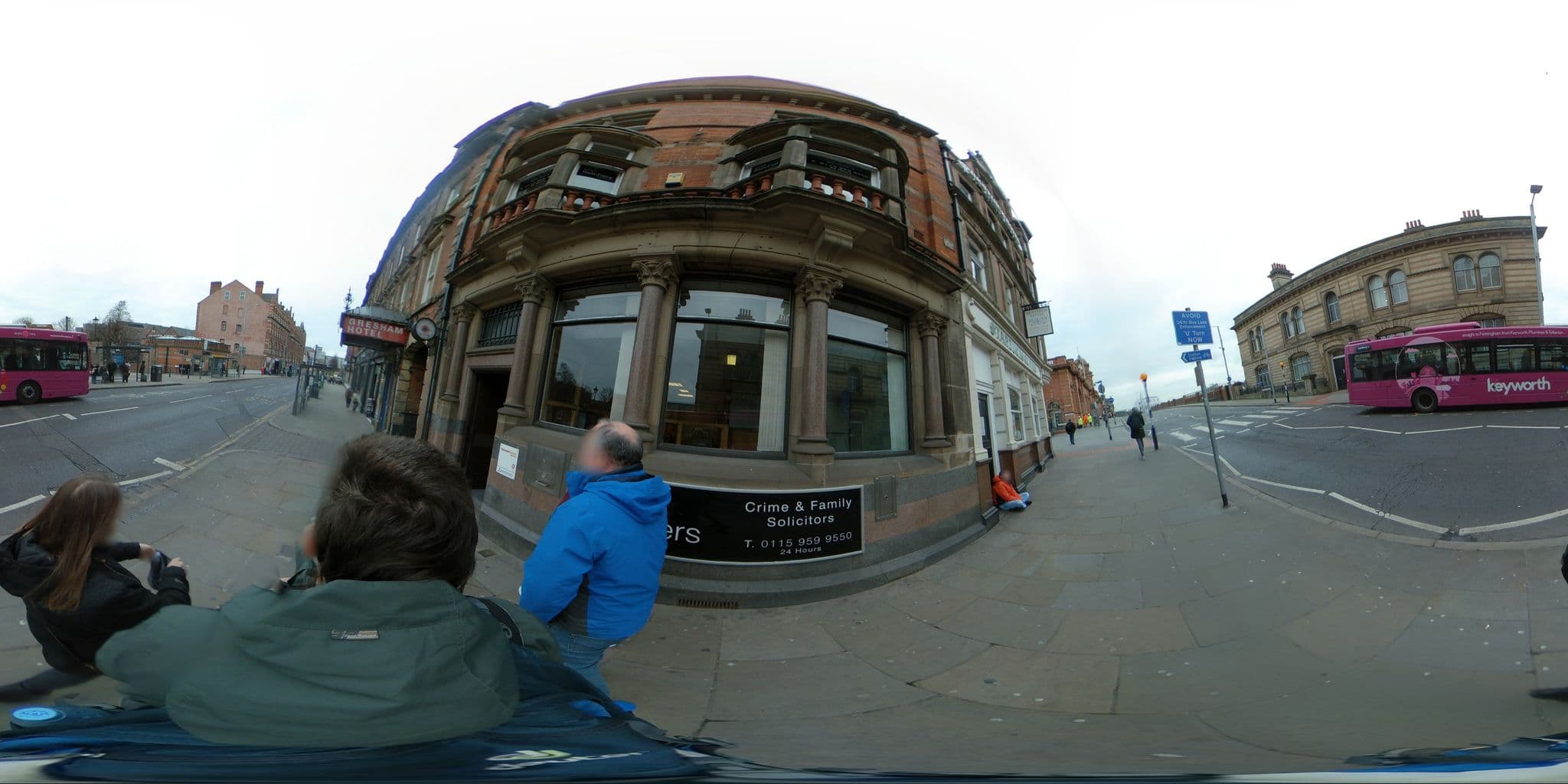 Street view near Gresham Hotel, Nottingham — © vlivyur (CC BY-SA · Mapillary)