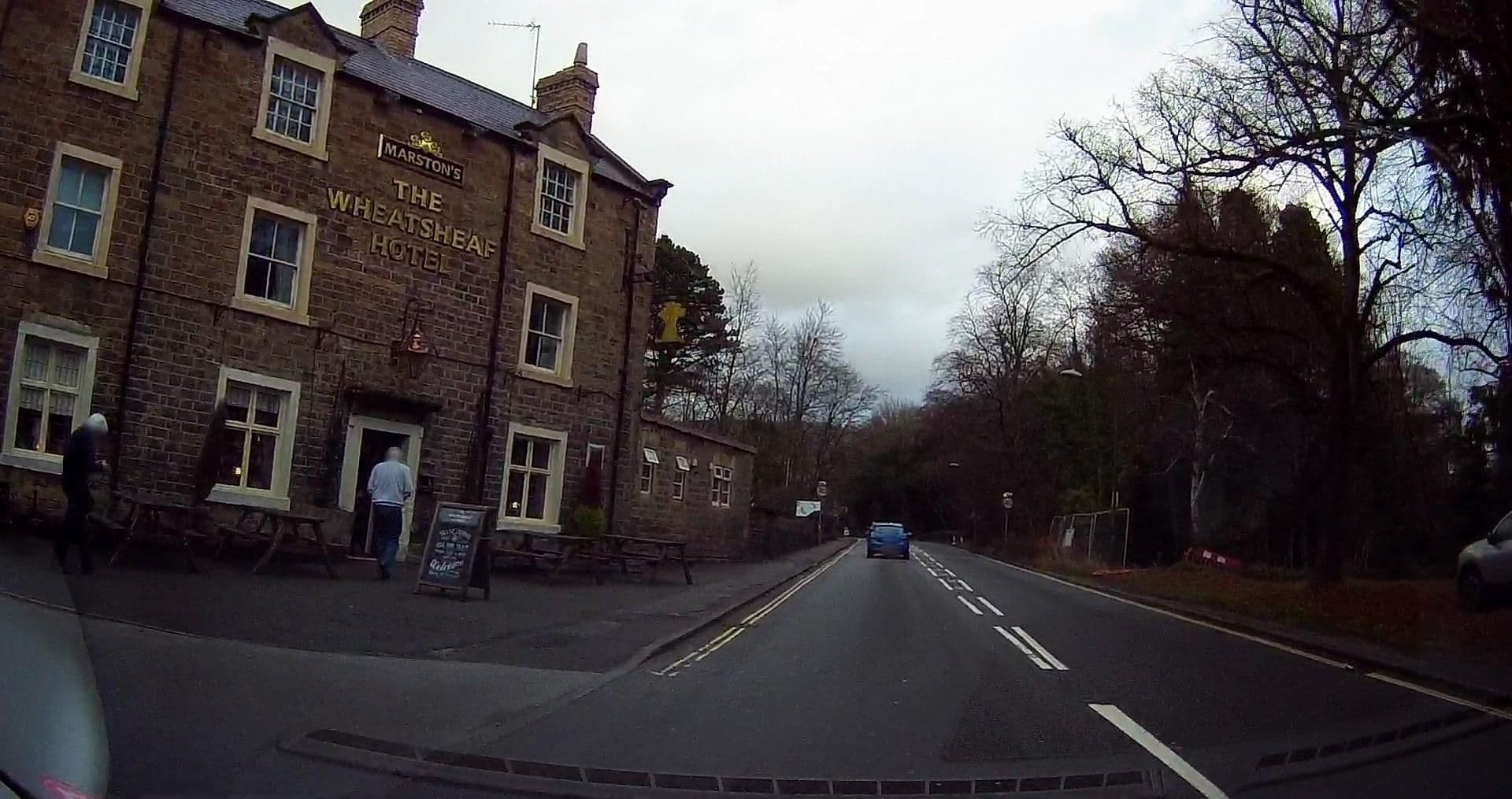 Street view near Wheatsheaf by Marston's Inns, Baslow — © tallguy (CC BY-SA · Mapillary)