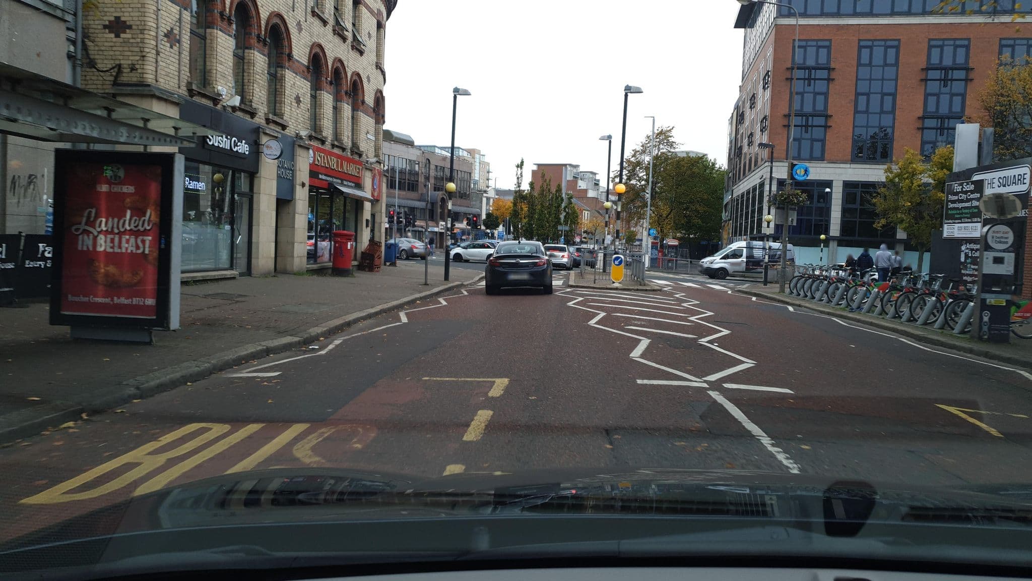 Street view near Botanic Avenue Hostel, Belfast