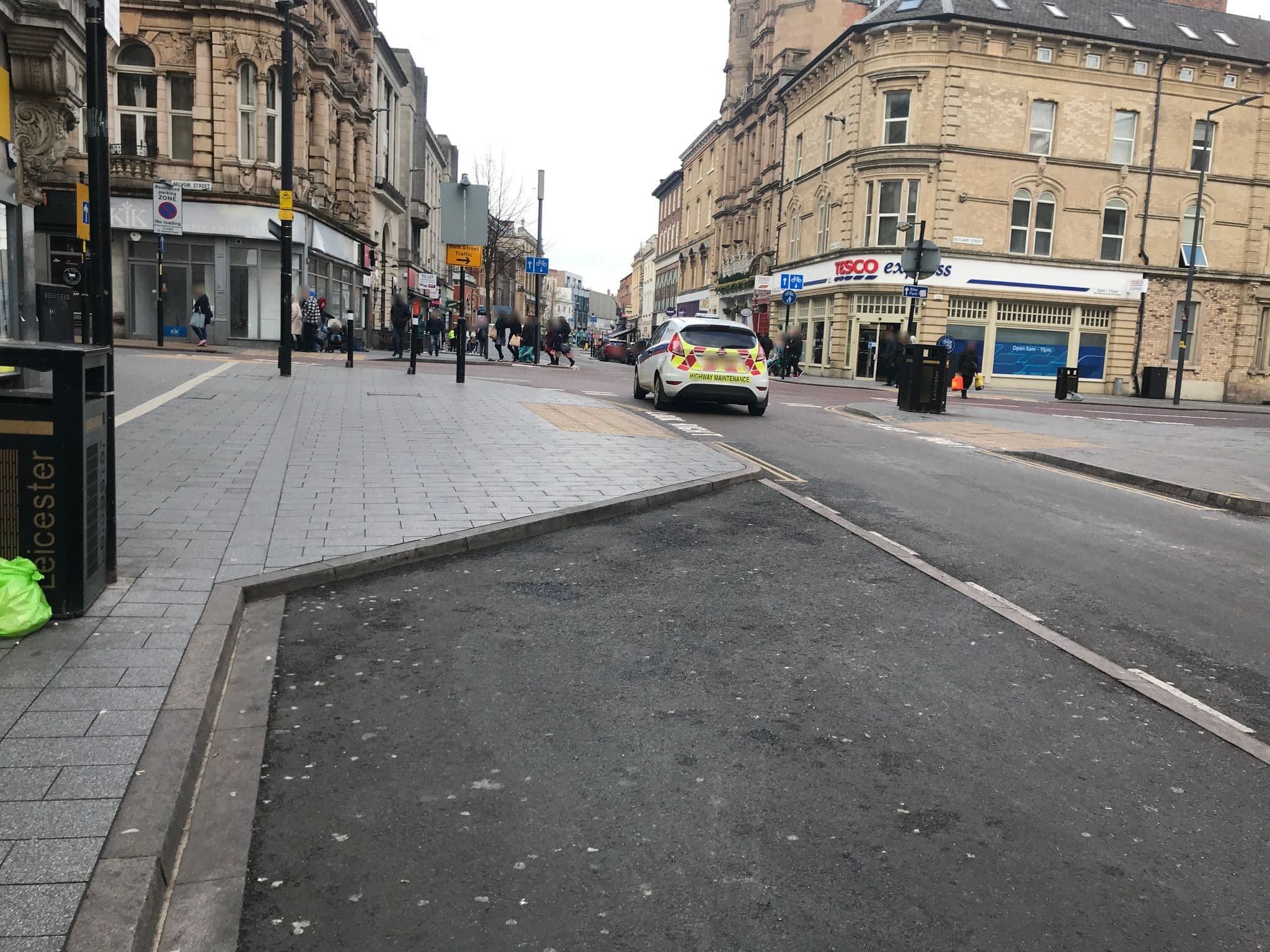 Street view near The Grand Hotel Leicester by The Unlimited Collection, Leicester — © cyclestreets (CC BY-SA · Mapillary)