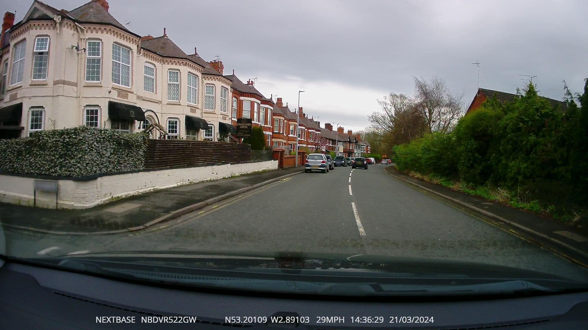 Street view near Brookside Hotel Chester, Hoole — © RyanBush (CC BY-SA · Mapillary)