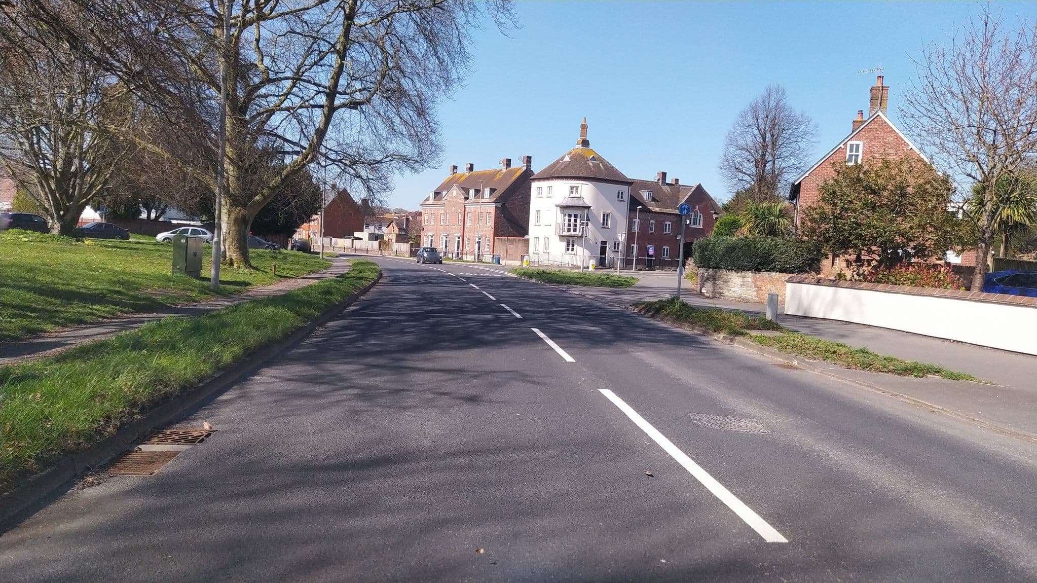 Street view near St Leonard's Farmhouse, Blandford Forum — © noid (CC BY-SA · Mapillary)