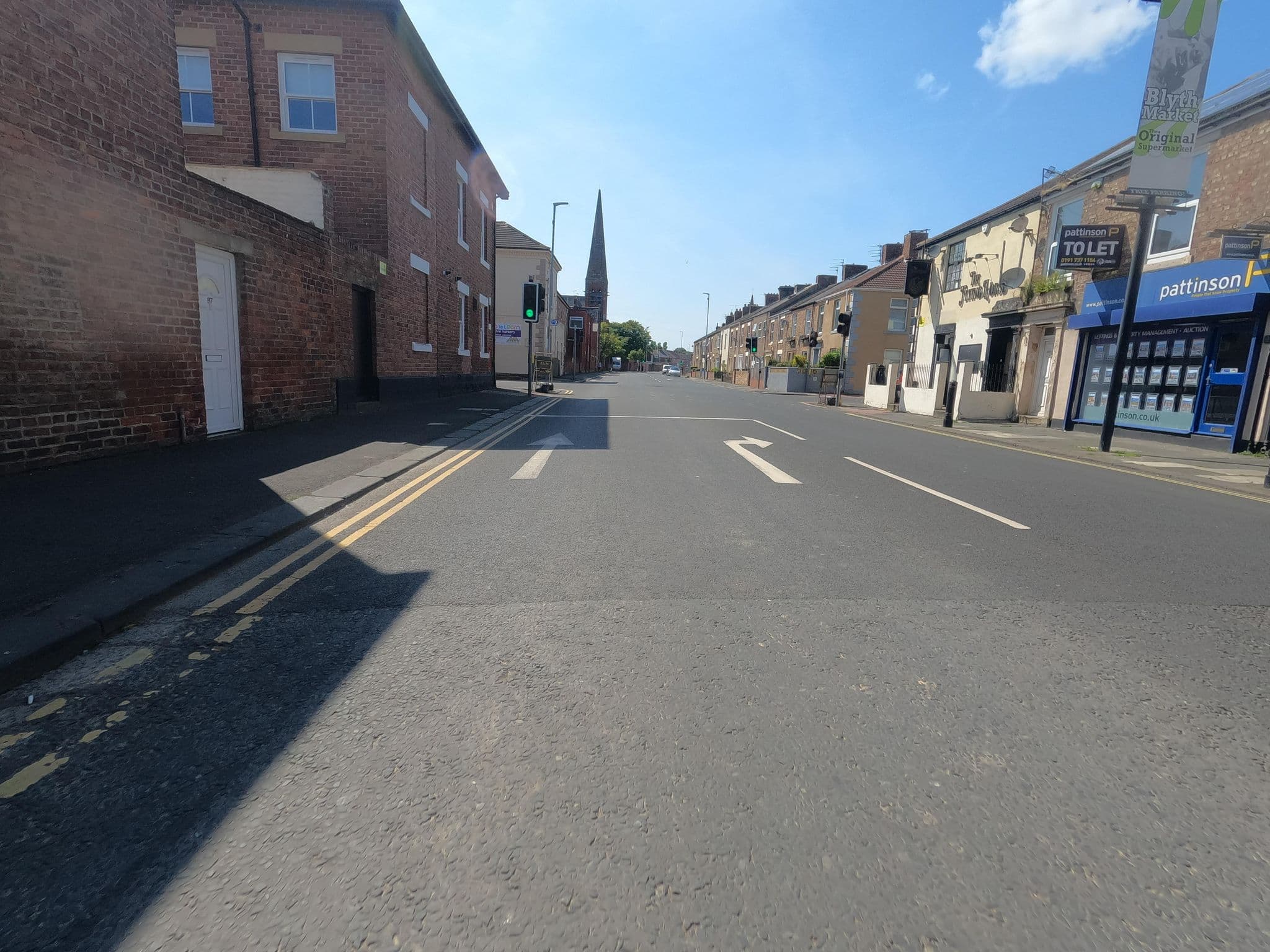Street view near Wellington House, Blyth — © floatingboater (CC BY-SA · Mapillary)