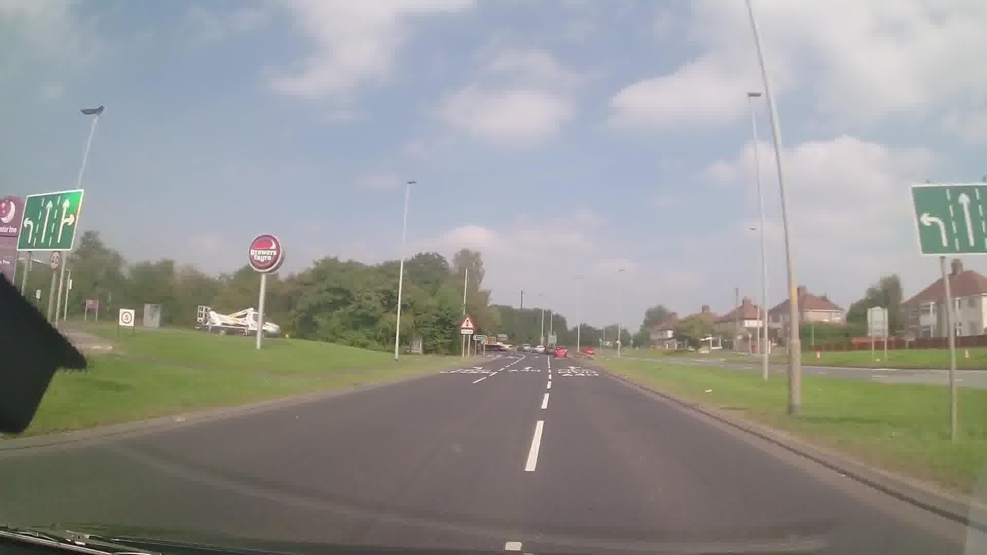 Street view near Premier Inn Warrington (A49/M62,J9) hotel, Winwick — © trigpoint (CC BY-SA · Mapillary)