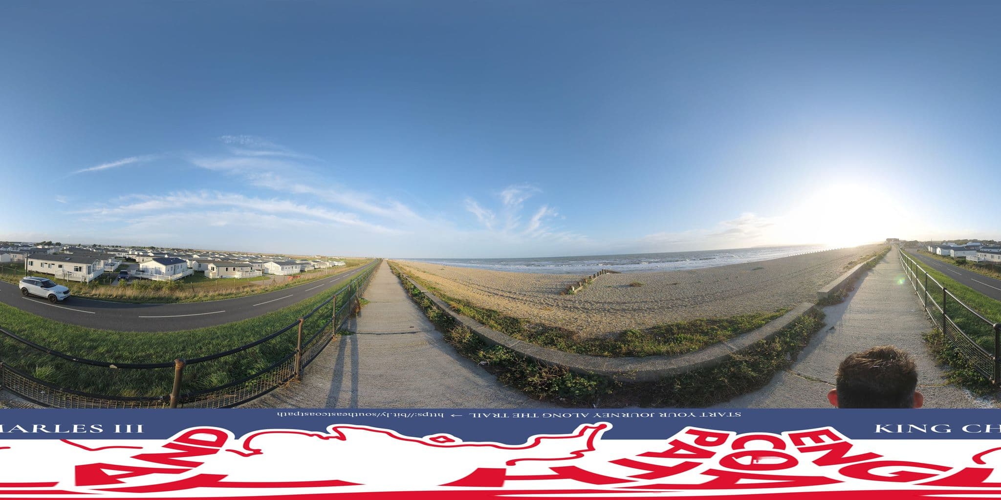 Street view near Parkdean Resorts Camber Sands Holiday Park, Sussex, Camber — © EnglandCoastPath (CC BY-SA · Mapillary)