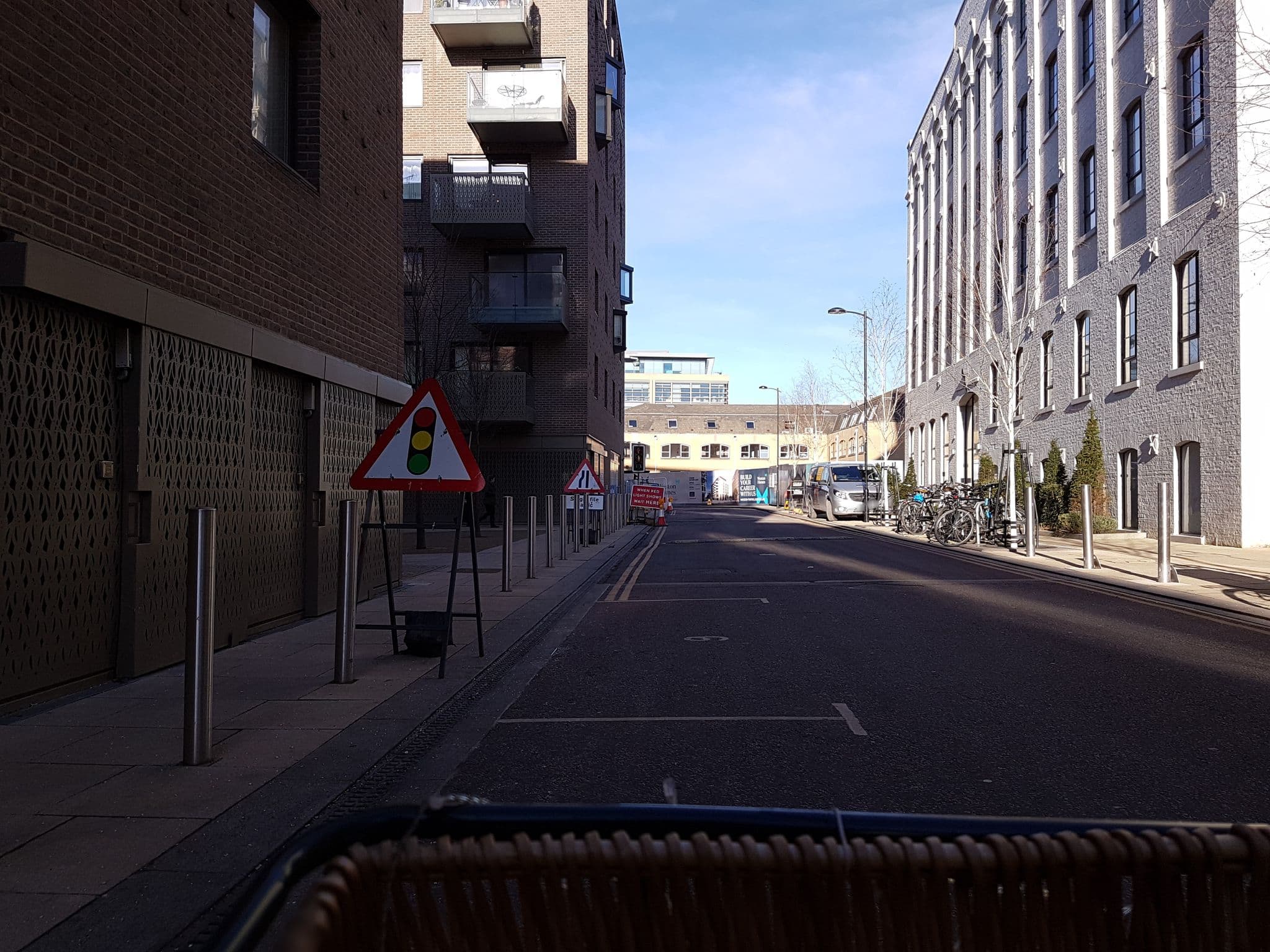 Street view near Watson House, Cambridge — © cyclestreets (CC BY-SA · Mapillary)