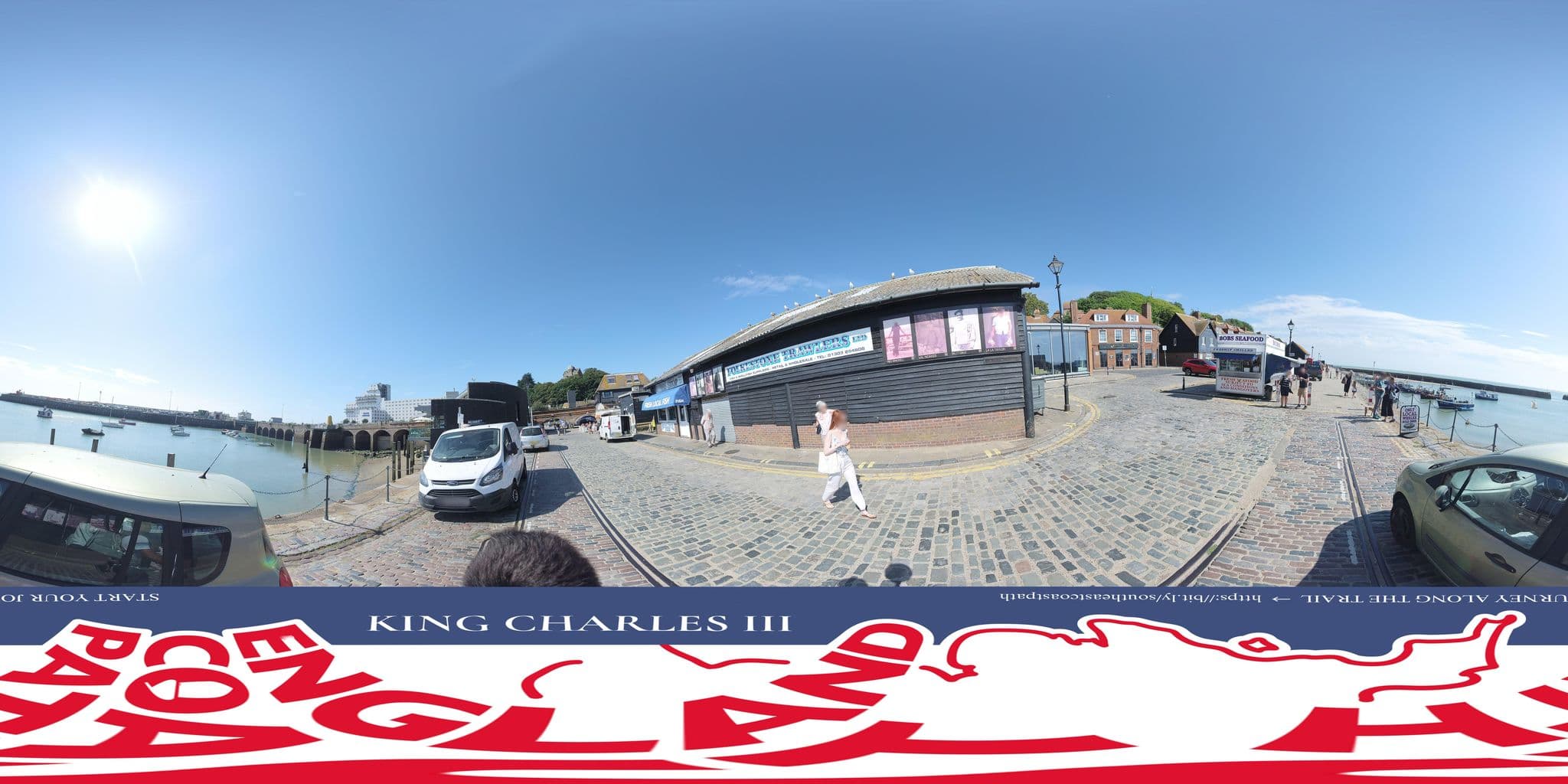 Street view near Rocksalt Rooms, Folkestone — © EnglandCoastPath (CC BY-SA · Mapillary)