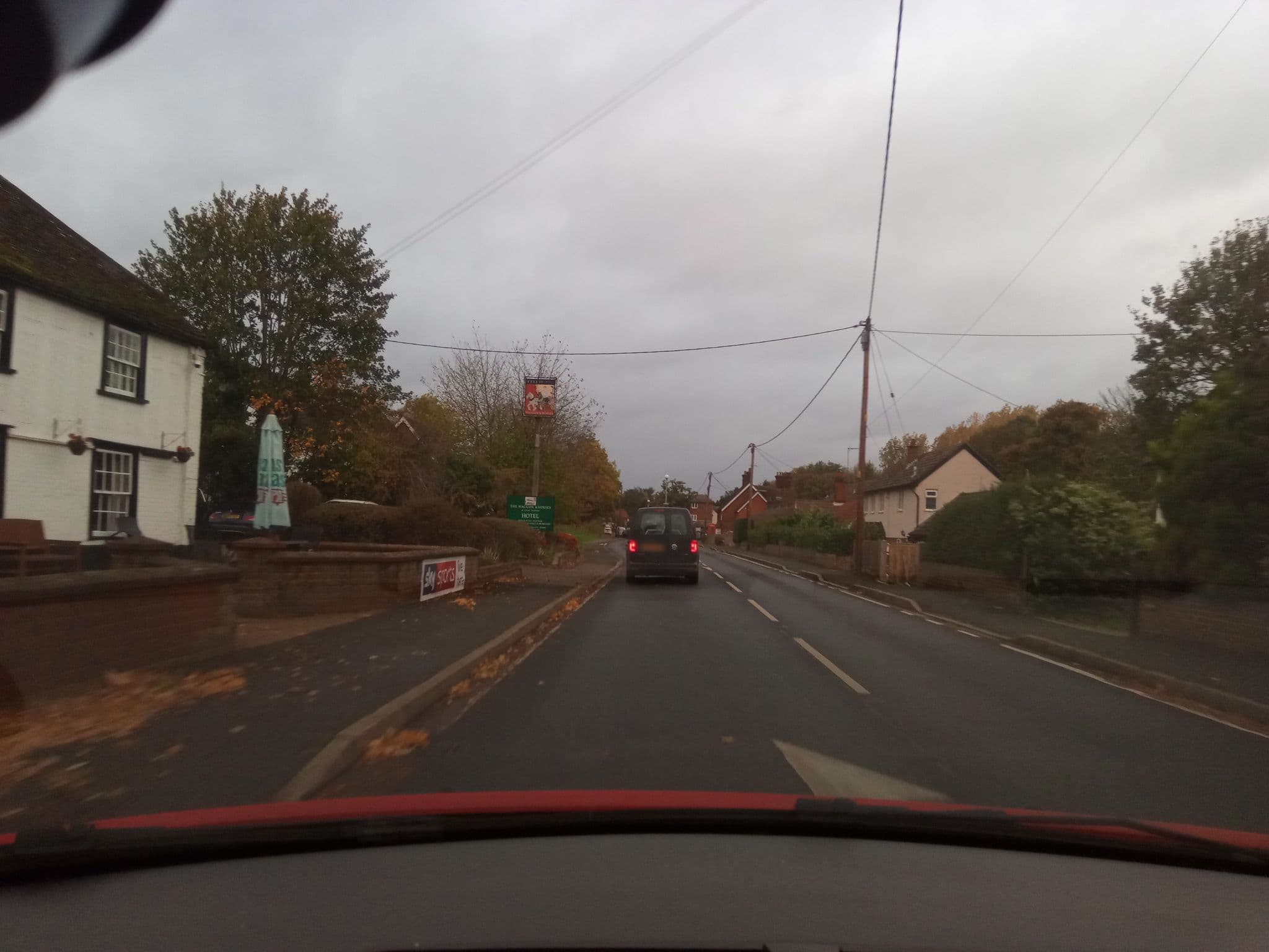 Street view near The Waggon & Horses, Great Yeldham — © victuallers (CC BY-SA · Mapillary)
