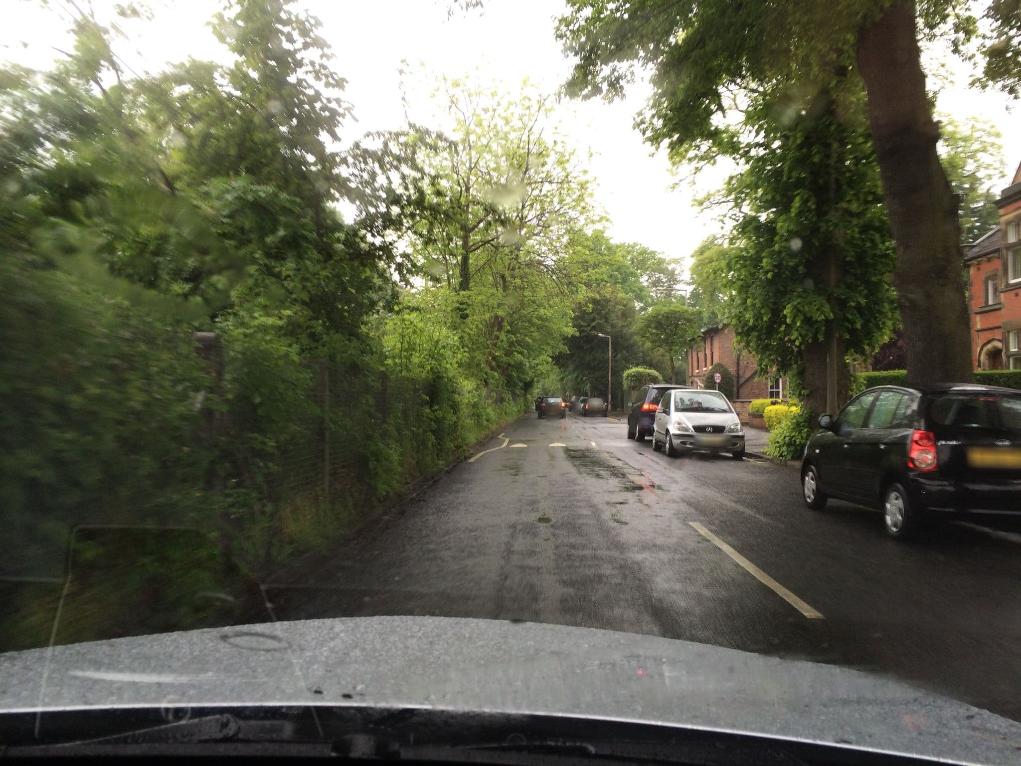 Street view near Spring Cottage Guest House, Cheadle Hulme — © julianlb (CC BY-SA · Mapillary)