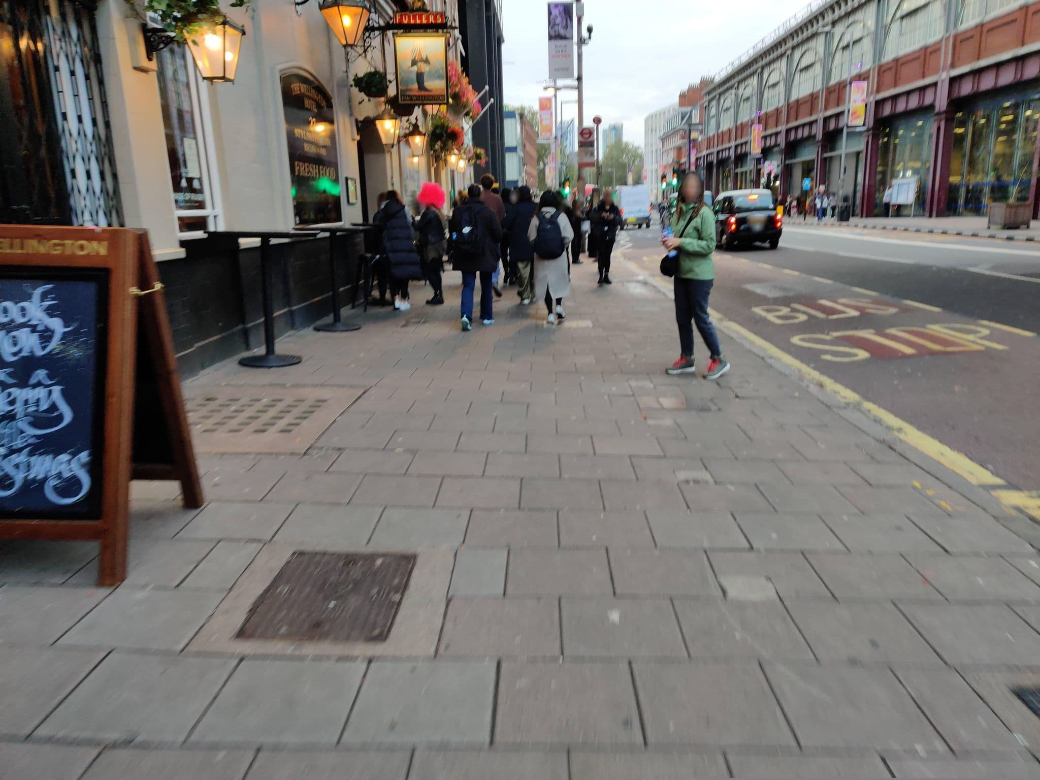 Street view near The Wellington Hotel, Waterloo, Lambeth — © jpennycook (CC BY-SA · Mapillary)