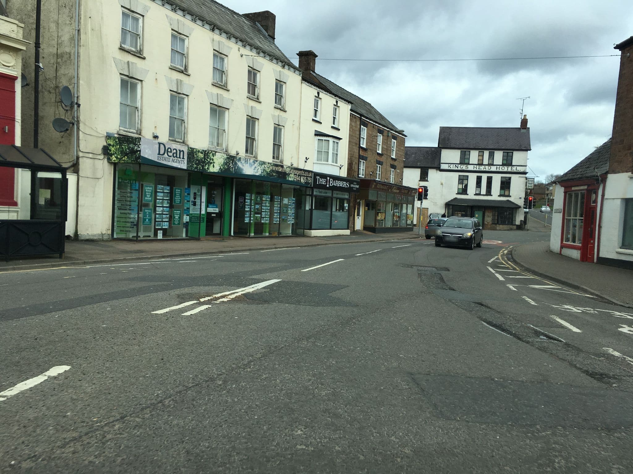 Street view near Feathers Hotel, Coleford