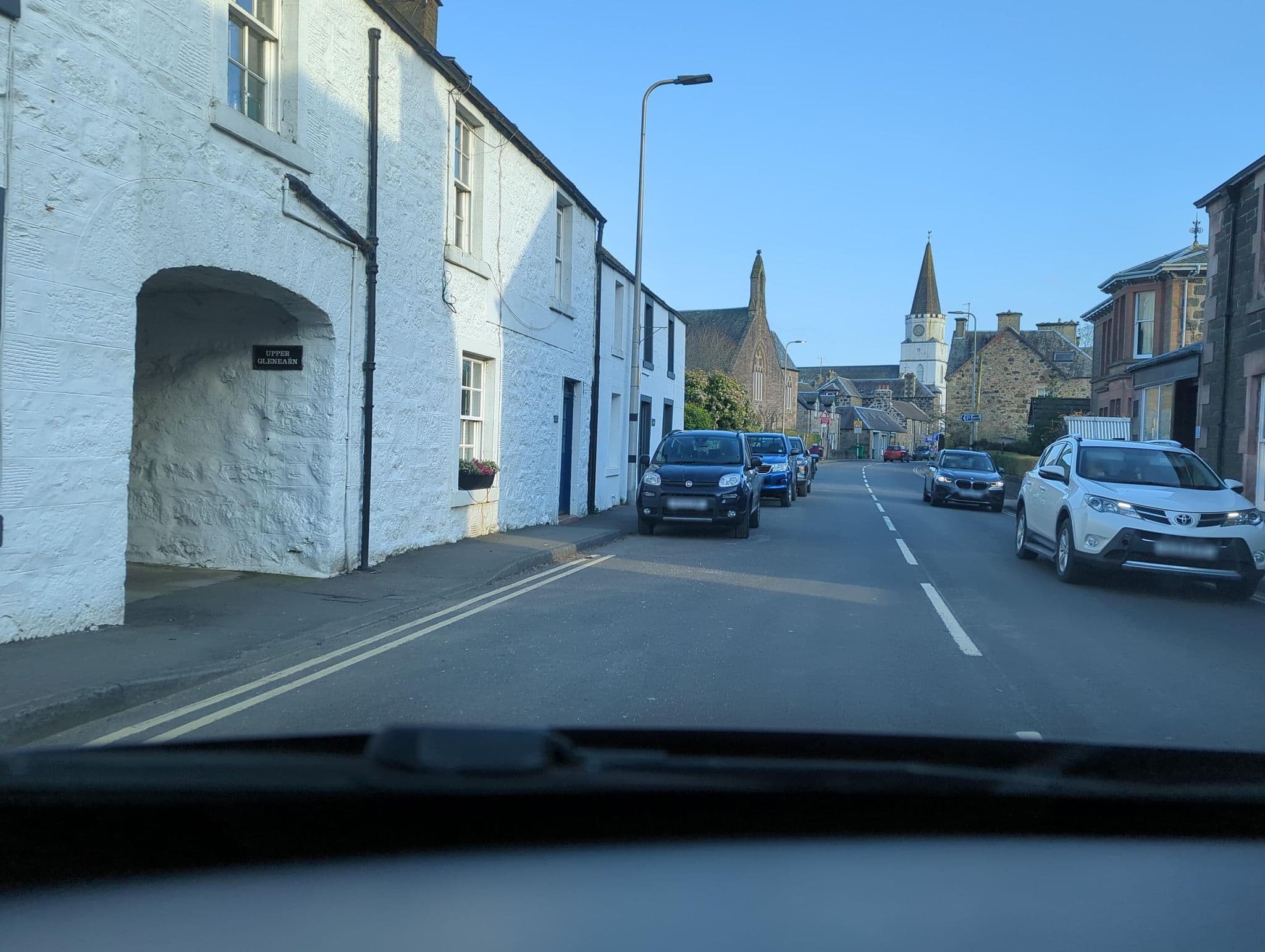 Street view near Morven Bed & Breakfast, Comrie — © moohan (CC BY-SA · Mapillary)