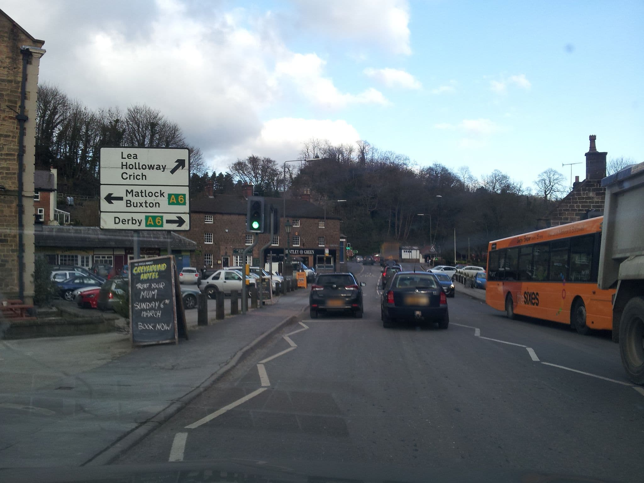 Street view near The Greyhound Hotel , Restaurant & Bar, Cromford, Matlock, Cromford — © adam2 (CC BY-SA · Mapillary)