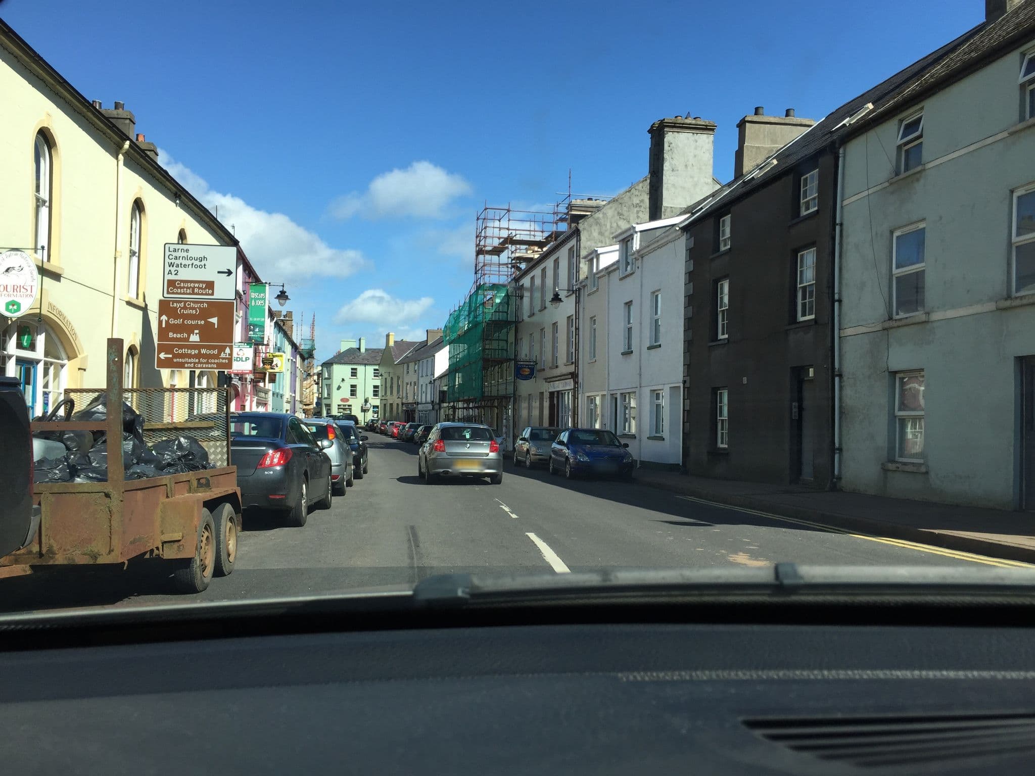 Street view near Antrim Coast Apartments, Cushendall — © mackerski (CC BY-SA · Mapillary)