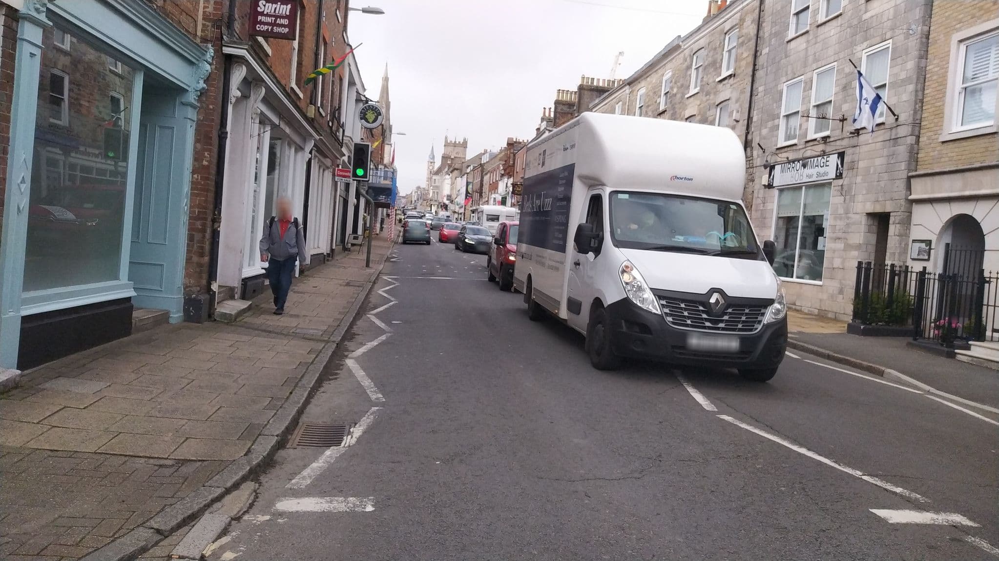 Street view near Castlebridge HOTEL, Dorchester — © noid (CC BY-SA · Mapillary)