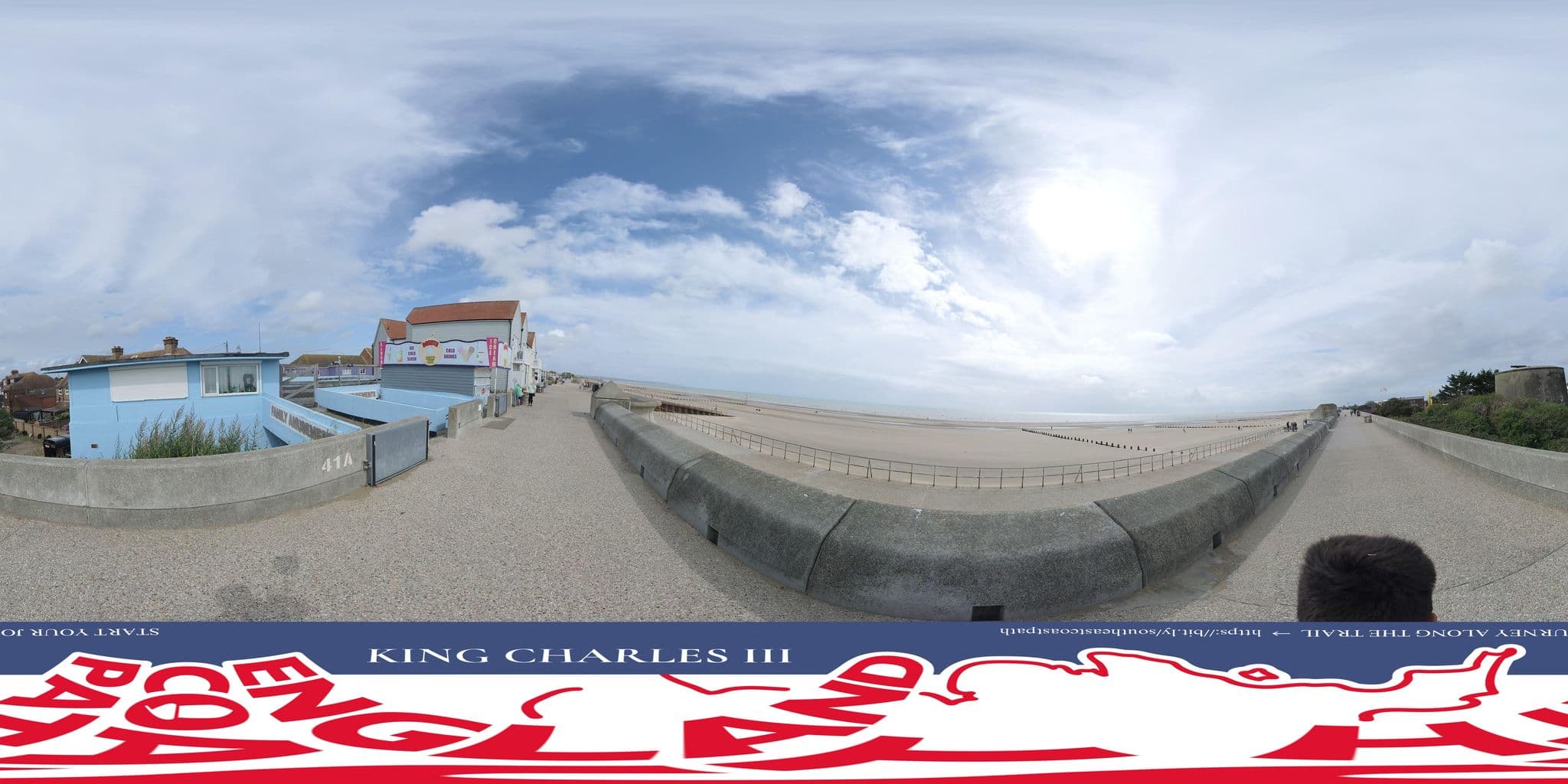 Street view near The Seven Sands, Dymchurch — © EnglandCoastPath (CC BY-SA · Mapillary)