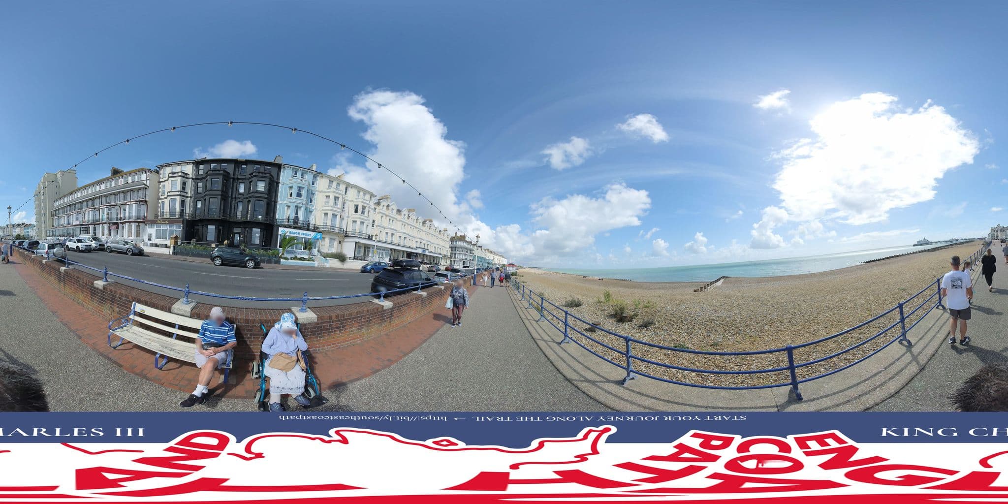 Street view near Port Hotel, Eastbourne — © EnglandCoastPath (CC BY-SA · Mapillary)