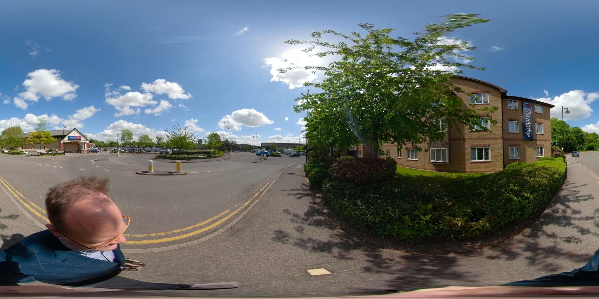 Street view near Travelodge Staines, Staines — © jcooper (CC BY-SA · Mapillary)