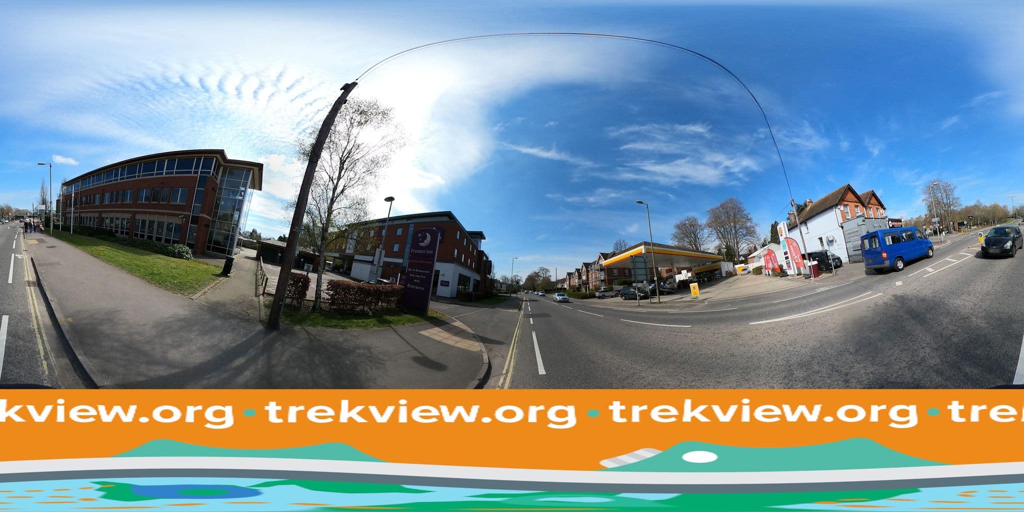 Street view near Premier Inn Fleet hotel, Fleet — © trekviewed (CC BY-SA · Mapillary)