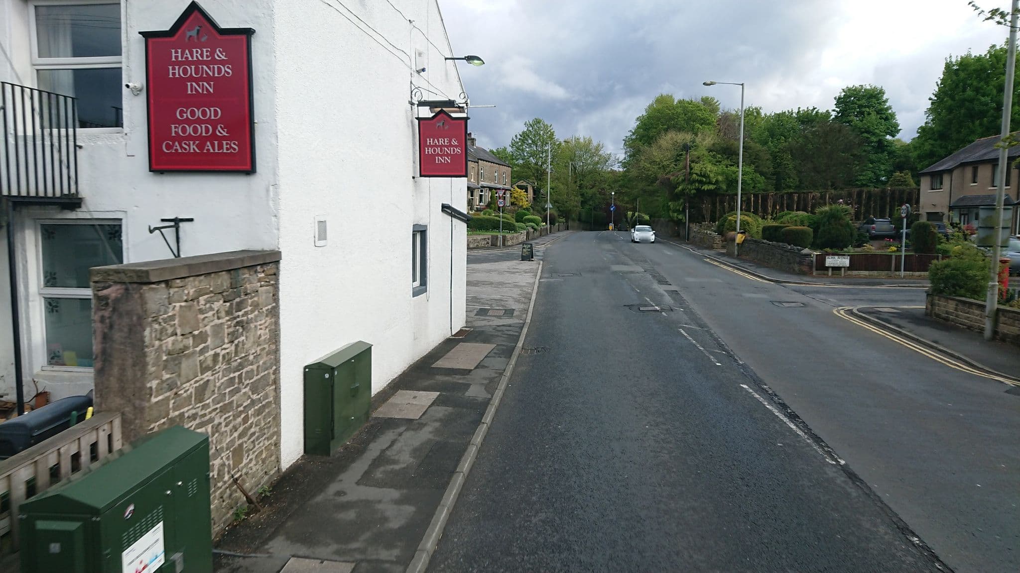 Street view near Hare & Hounds Inn, Foulridge — © skifans (CC BY-SA · Mapillary)