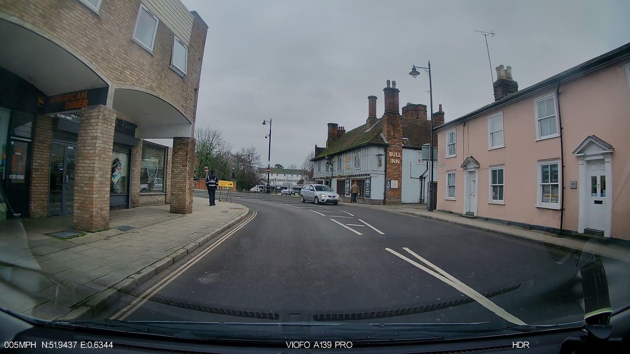 Street view near Bull Hotel, Halstead — © IpswichEdits (CC BY-SA · Mapillary)