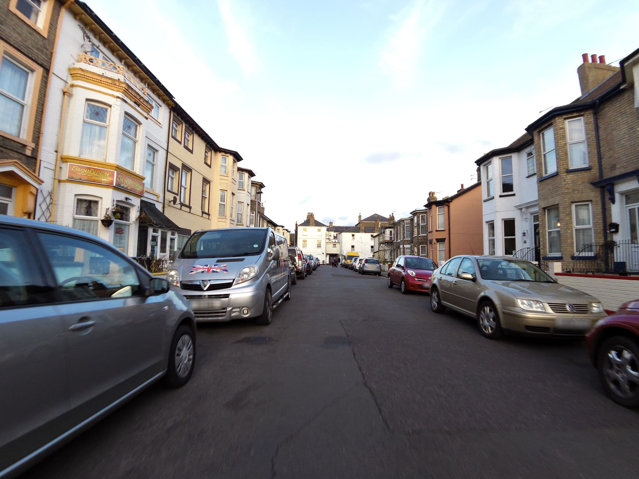 Street view near Sunnyside Hotel, Great Yarmouth