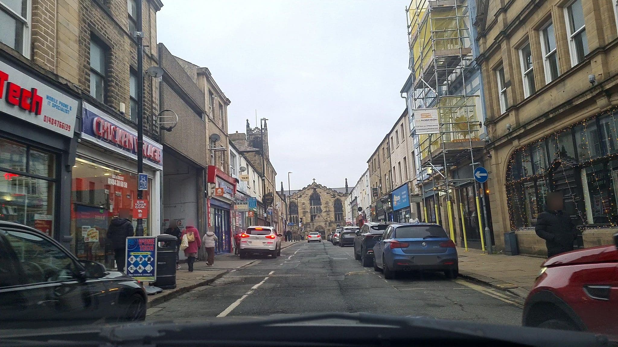 Street view near Minstrel Hotel, Huddersfield — © mappo2 (CC BY-SA · Mapillary)
