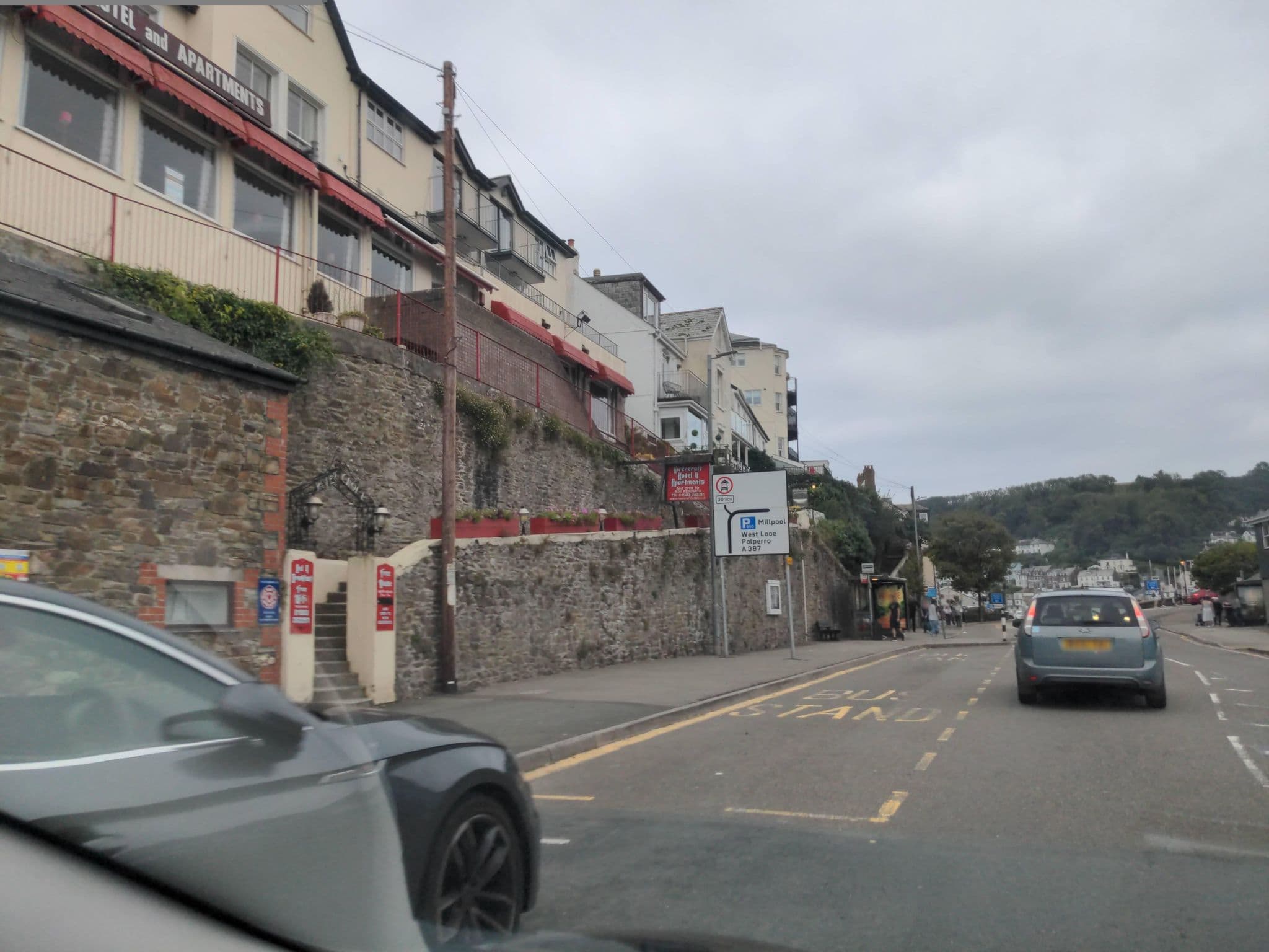 Street view near Deganwy Hotel, Looe — © WaggyDog (CC BY-SA · Mapillary)