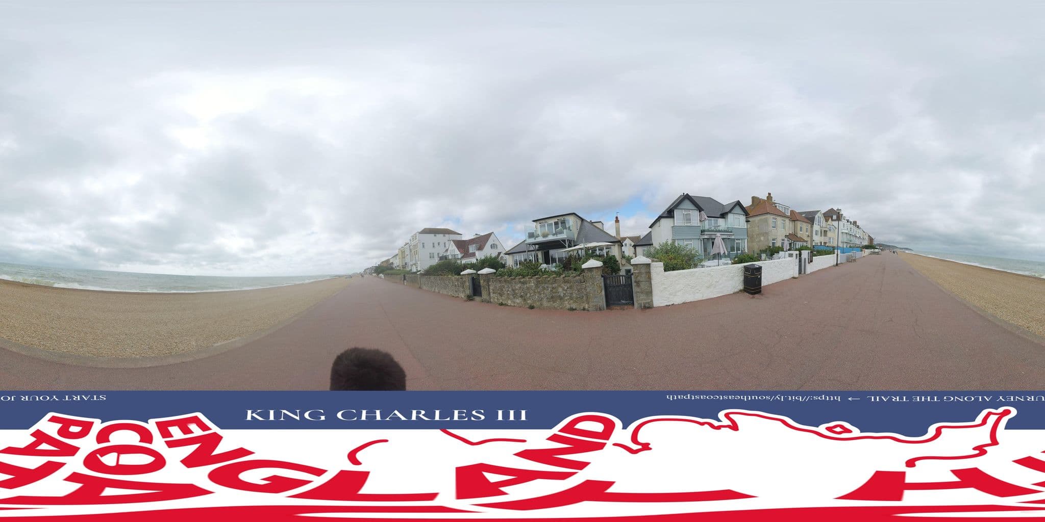 Street view near The Beach Escapes, Lympne — © EnglandCoastPath (CC BY-SA · Mapillary)