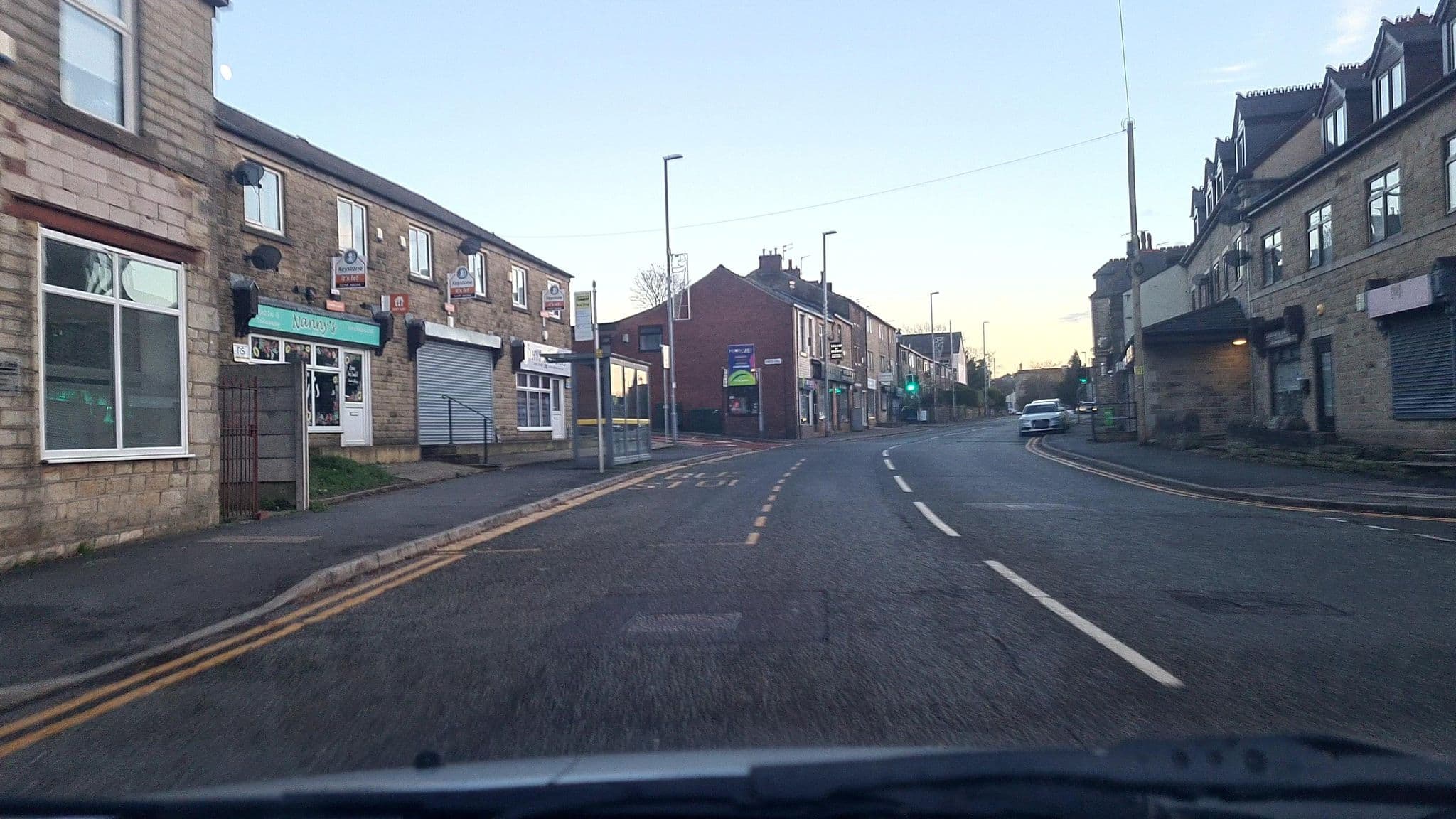 Street view near Woolpack Hotel, Milnrow — © mappo2 (CC BY-SA · Mapillary)