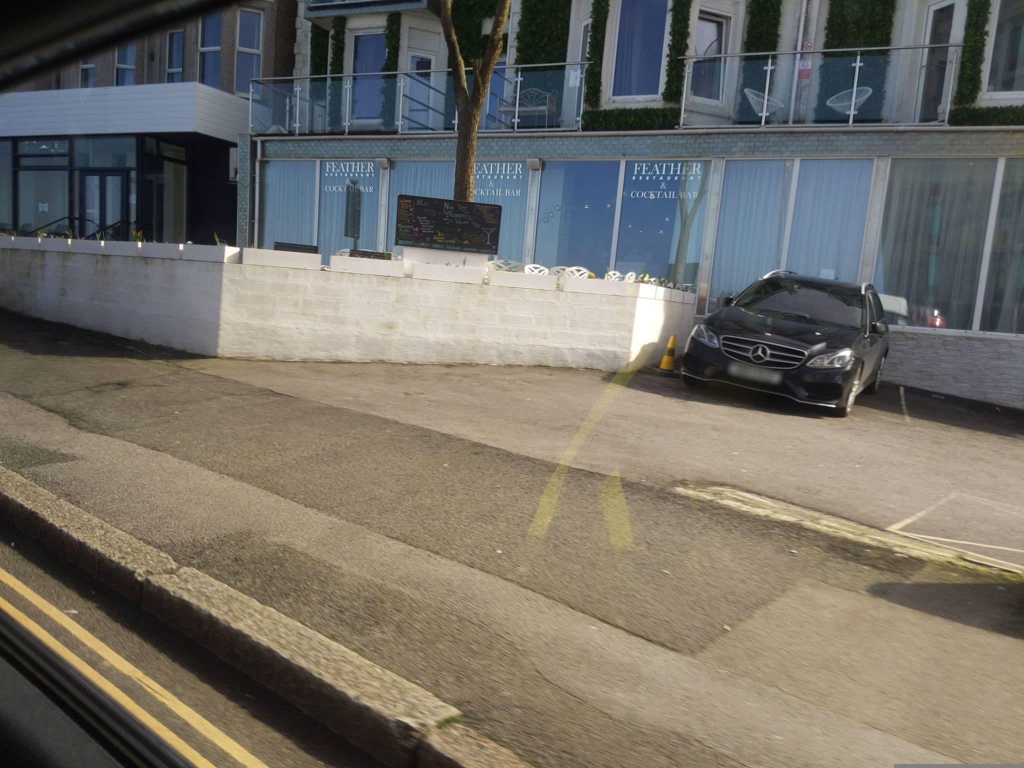 Street view near Newquay Beach Hotel by Sunday, Newquay