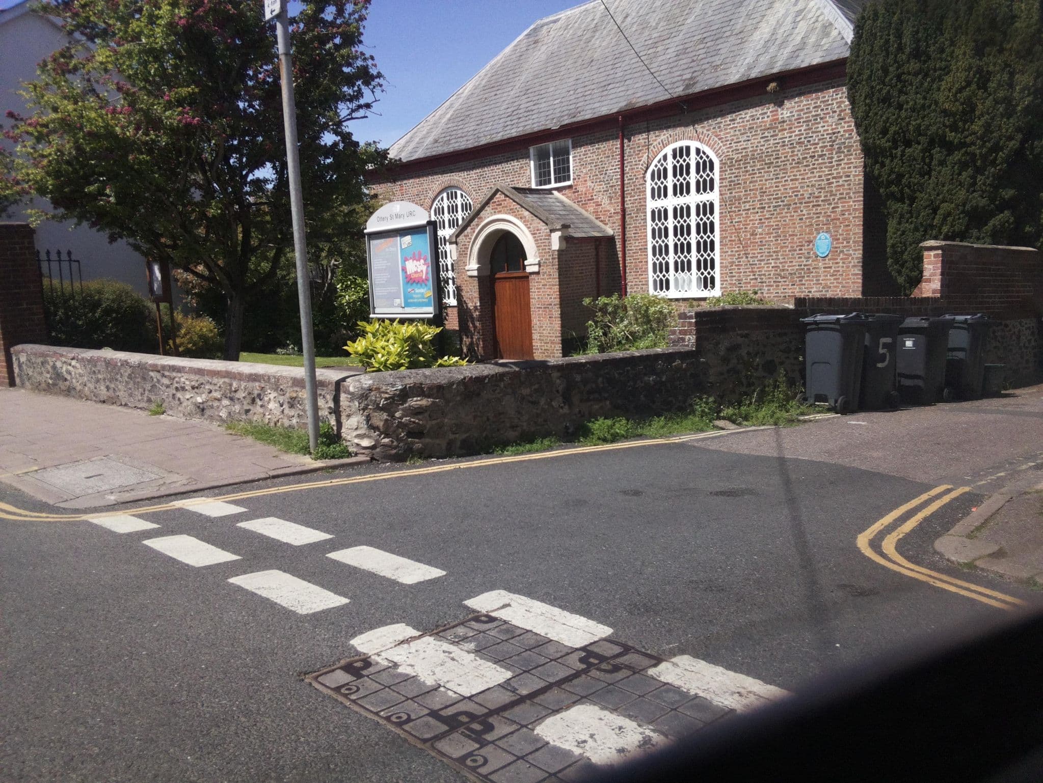 Street view near The Lamb & Flag, Ottery St Mary — © southglos (CC BY-SA · Mapillary)