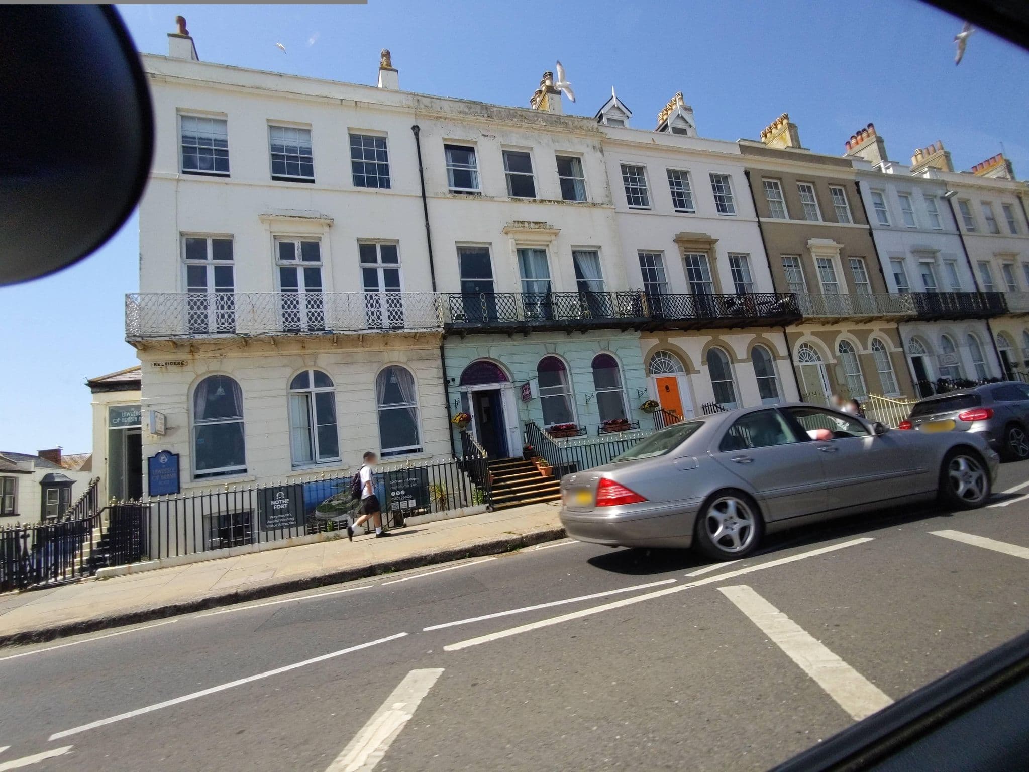 Street view near The Lawrence of Arabia Hotel, Weymouth — © WaggyDog (CC BY-SA · Mapillary)