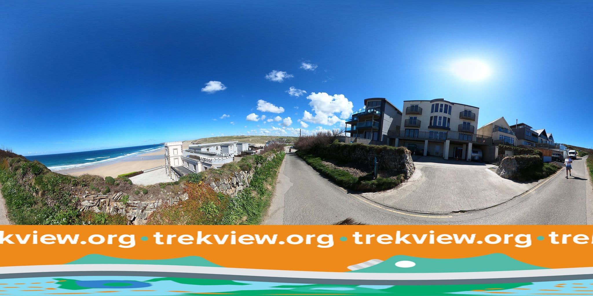 Street view near Cellar Cove, Perranporth — © trekviewed (CC BY-SA · Mapillary)