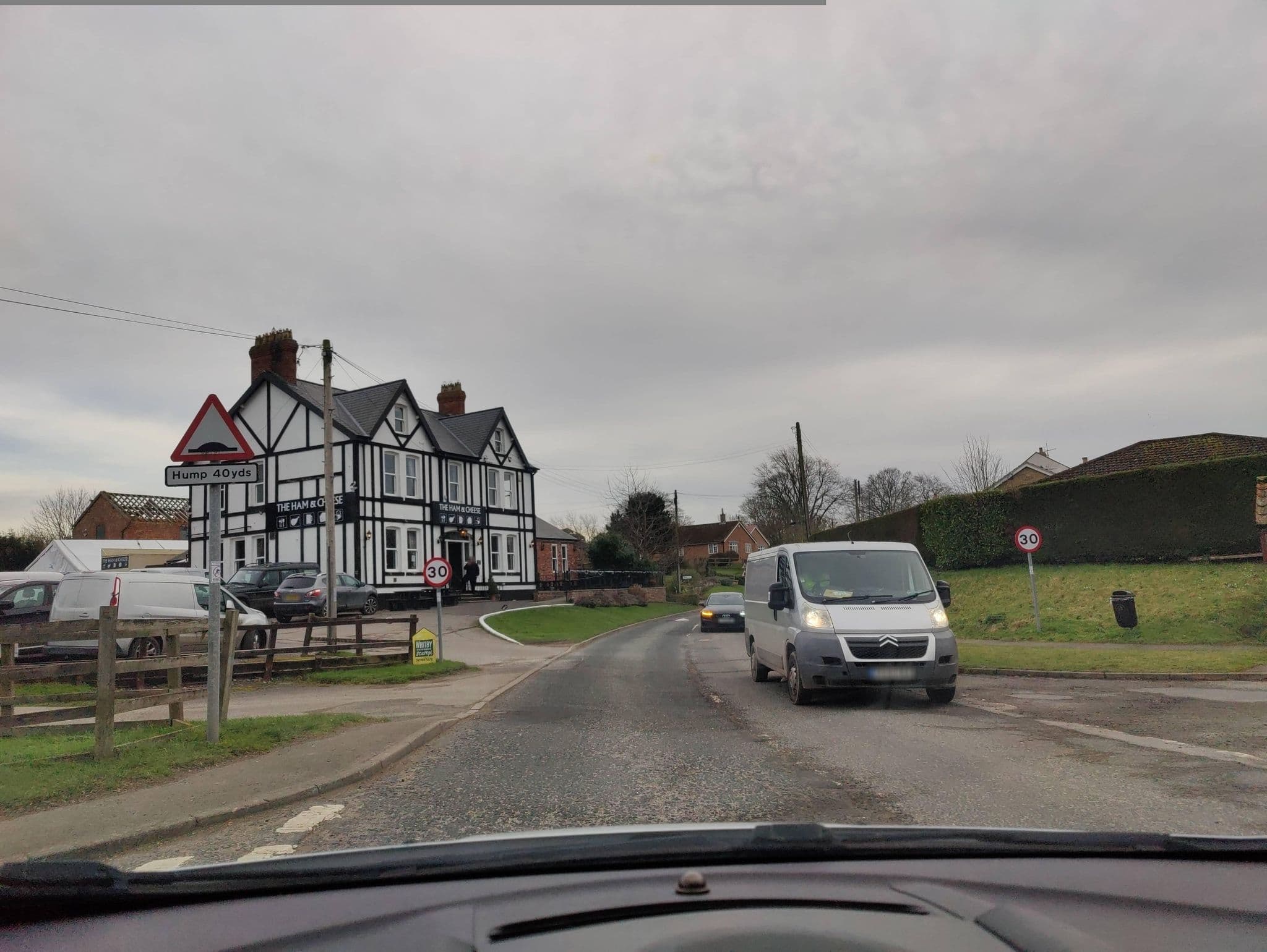 Street view near The Ham & Cheese Inn, Rillington — © aidan573 (CC BY-SA · Mapillary)