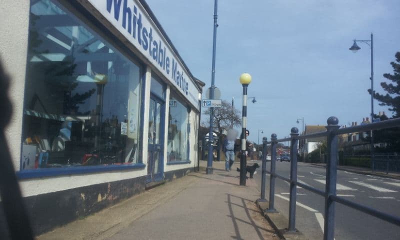 Street view near The Lobster Pot, Whitstable — © paulbiv (CC BY-SA · Mapillary)