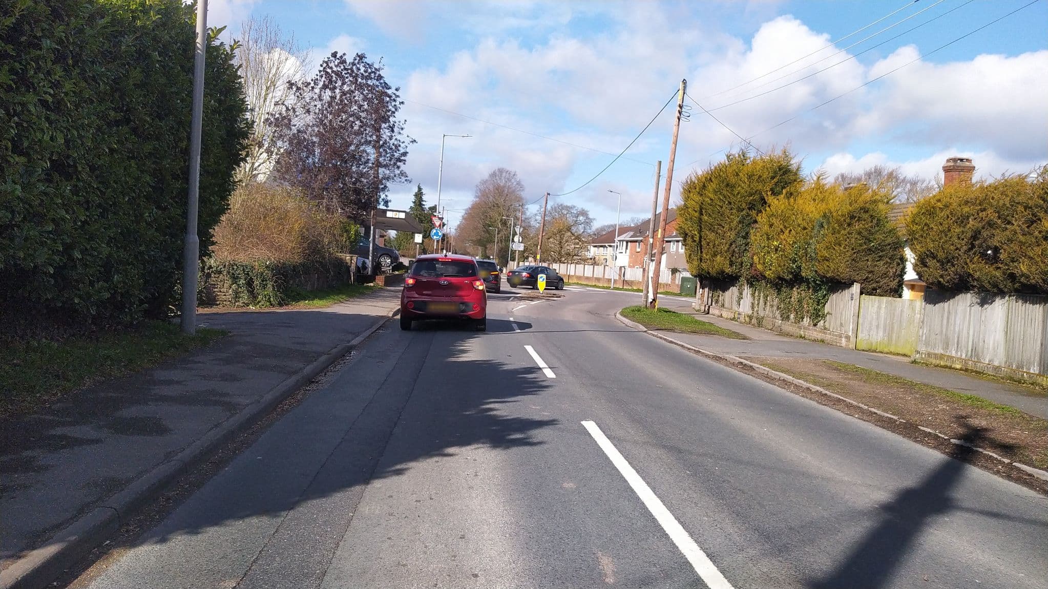 Street view near Luxury villa for 22 people with pool, jacuzzi, large garden and private pub!, Three Legged Cross — © noid (CC BY-SA · Mapillary)
