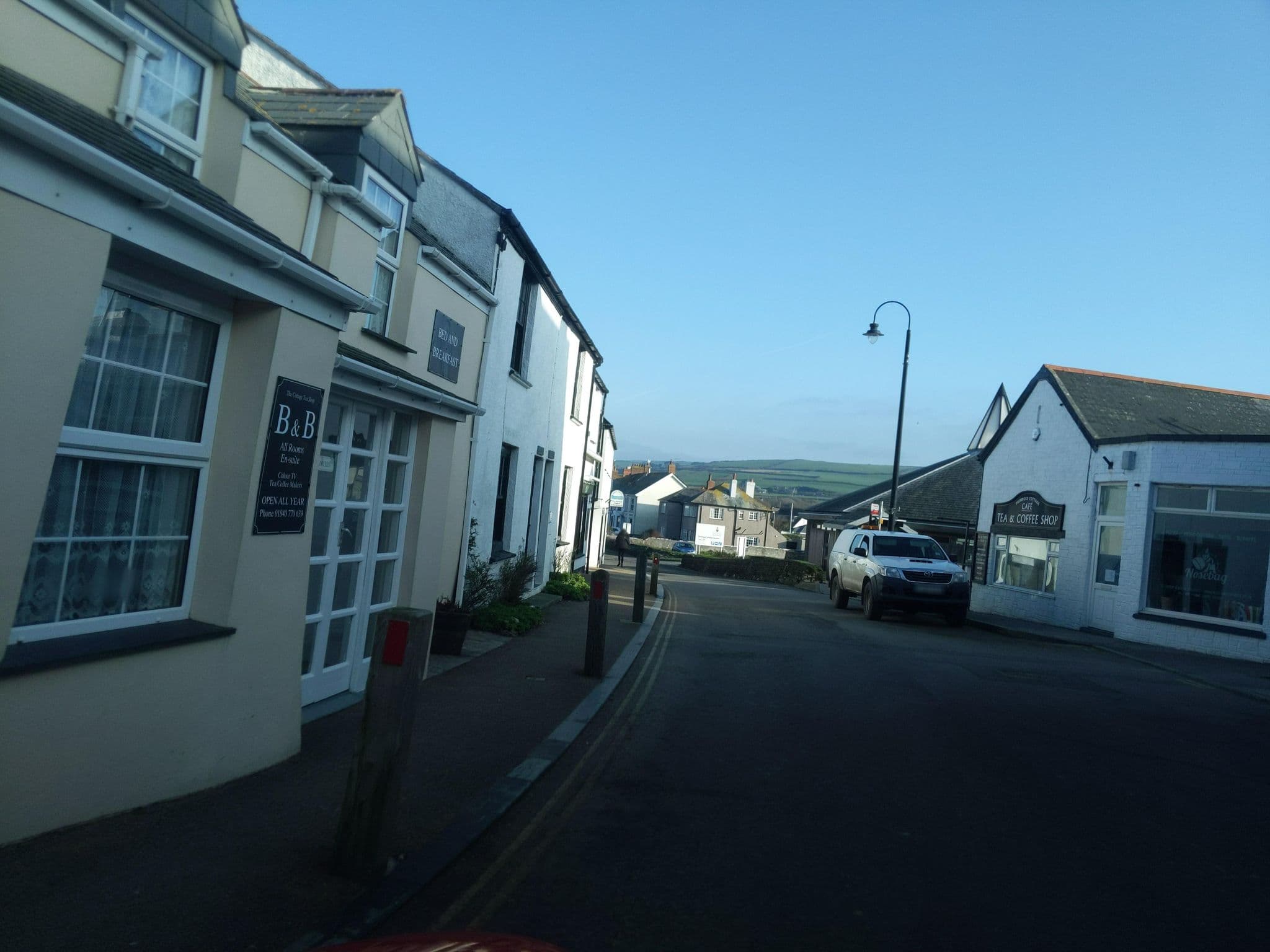 Street view near The Cottage Teashop, Tintagel — © WaggyDog (CC BY-SA · Mapillary)