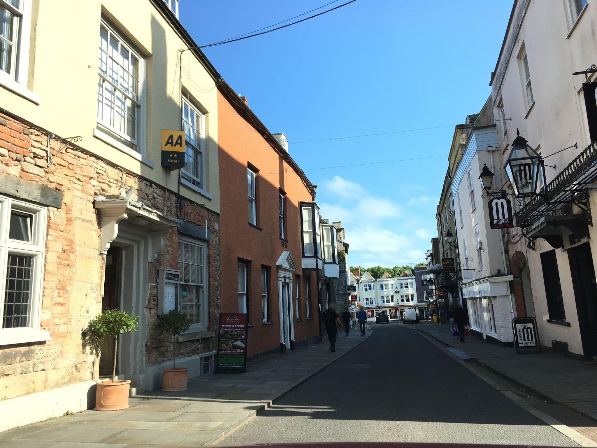 Street view near The Ancient Gatehouse Hotel, Wells — © southglos (CC BY-SA · Mapillary)