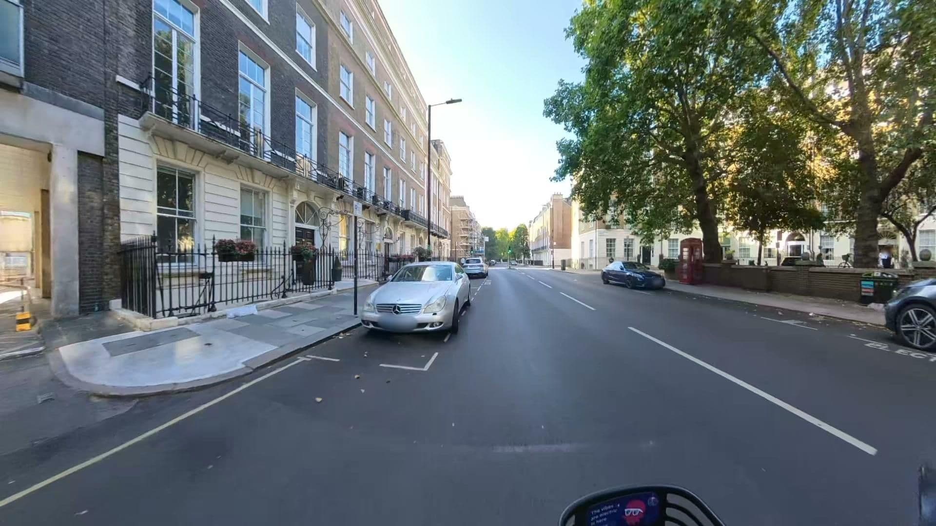 Street view near Montcalm Mayfair, Autograph Collection, West End of London — © athuler (CC BY-SA · Mapillary)