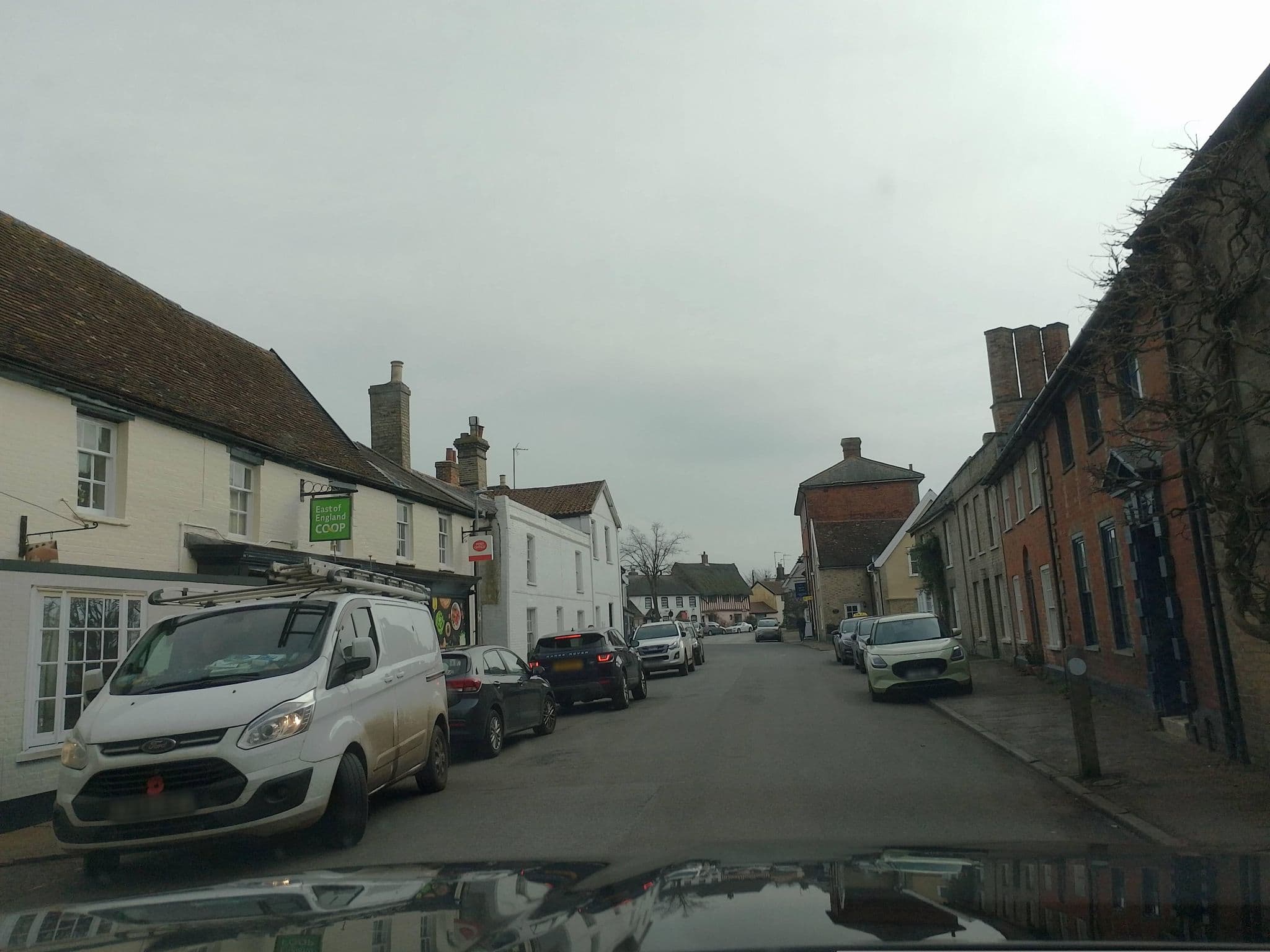 Street view near The Bull Inn, Woolpit — © laye (CC BY-SA · Mapillary)