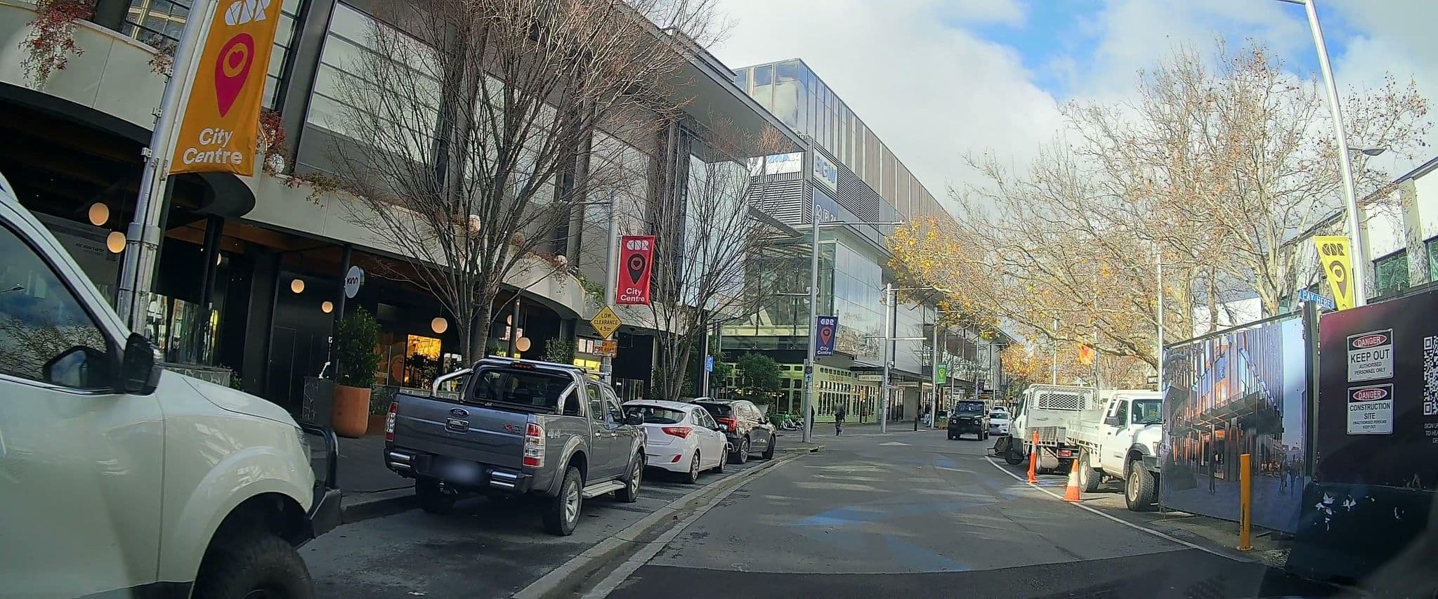 Street view near Crystalbrook Garema Place hotel (under construction), Canberra City — © maxim752 (CC BY-SA · Mapillary)