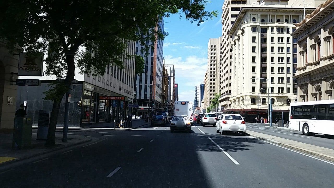Street view near The Chancellor on Currie, Adelaide — © didz (CC BY-SA · Mapillary)
