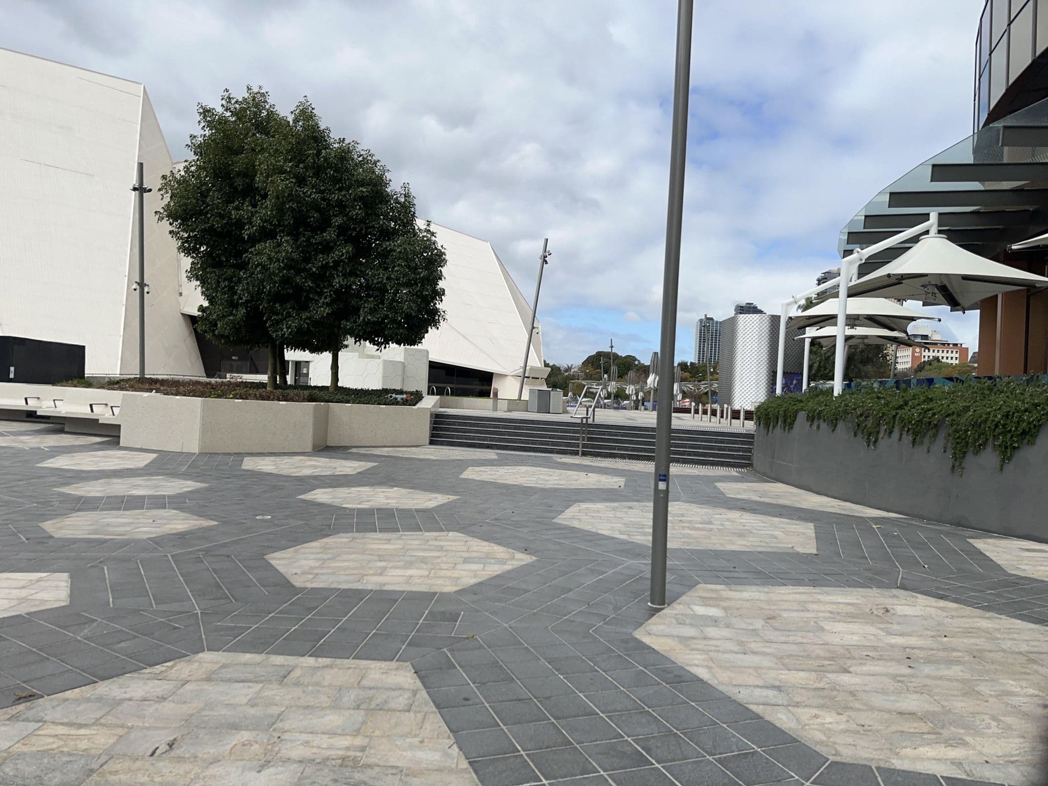 Street view near Eos by SkyCity, Adelaide — © banjo5295 (CC BY-SA · Mapillary)