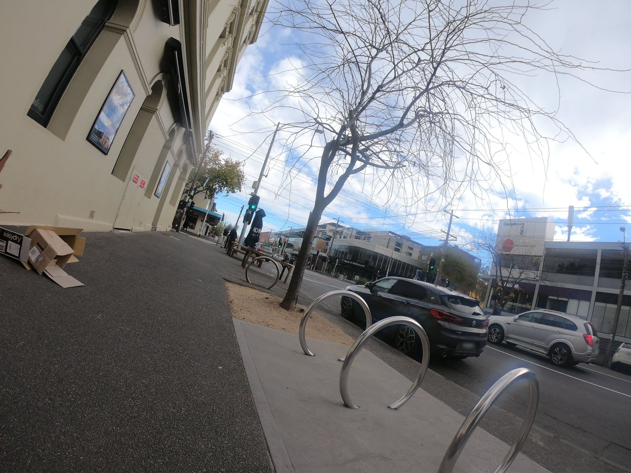 Street view near Clarendon Hotel, South Melbourne — © eneerhut (CC BY-SA · Mapillary)
