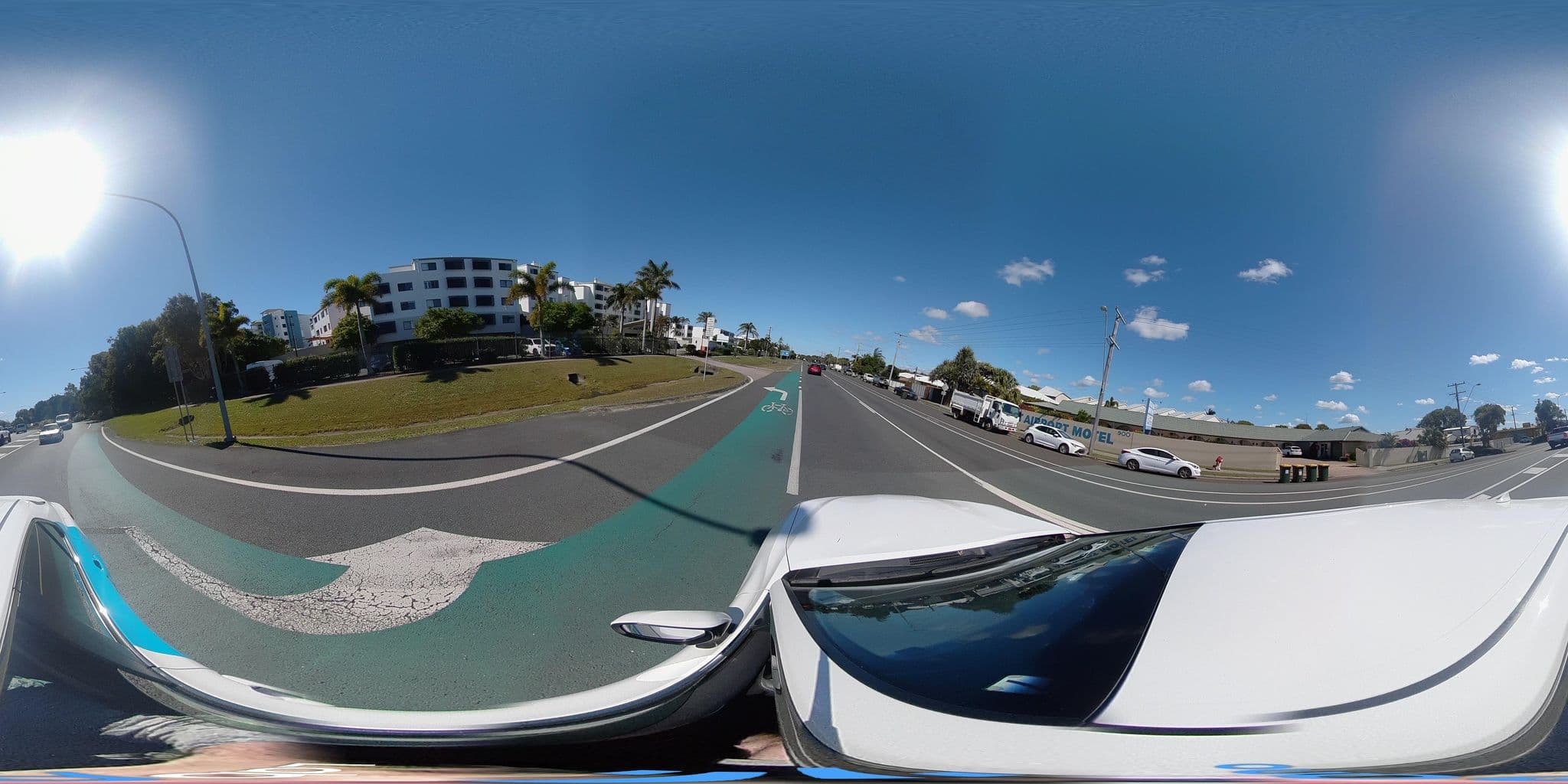 Street view near Sunshine Coast Airport Motel (Marcoola Motel), Mudjimba — © LukeCWalton (CC BY-SA · Mapillary)