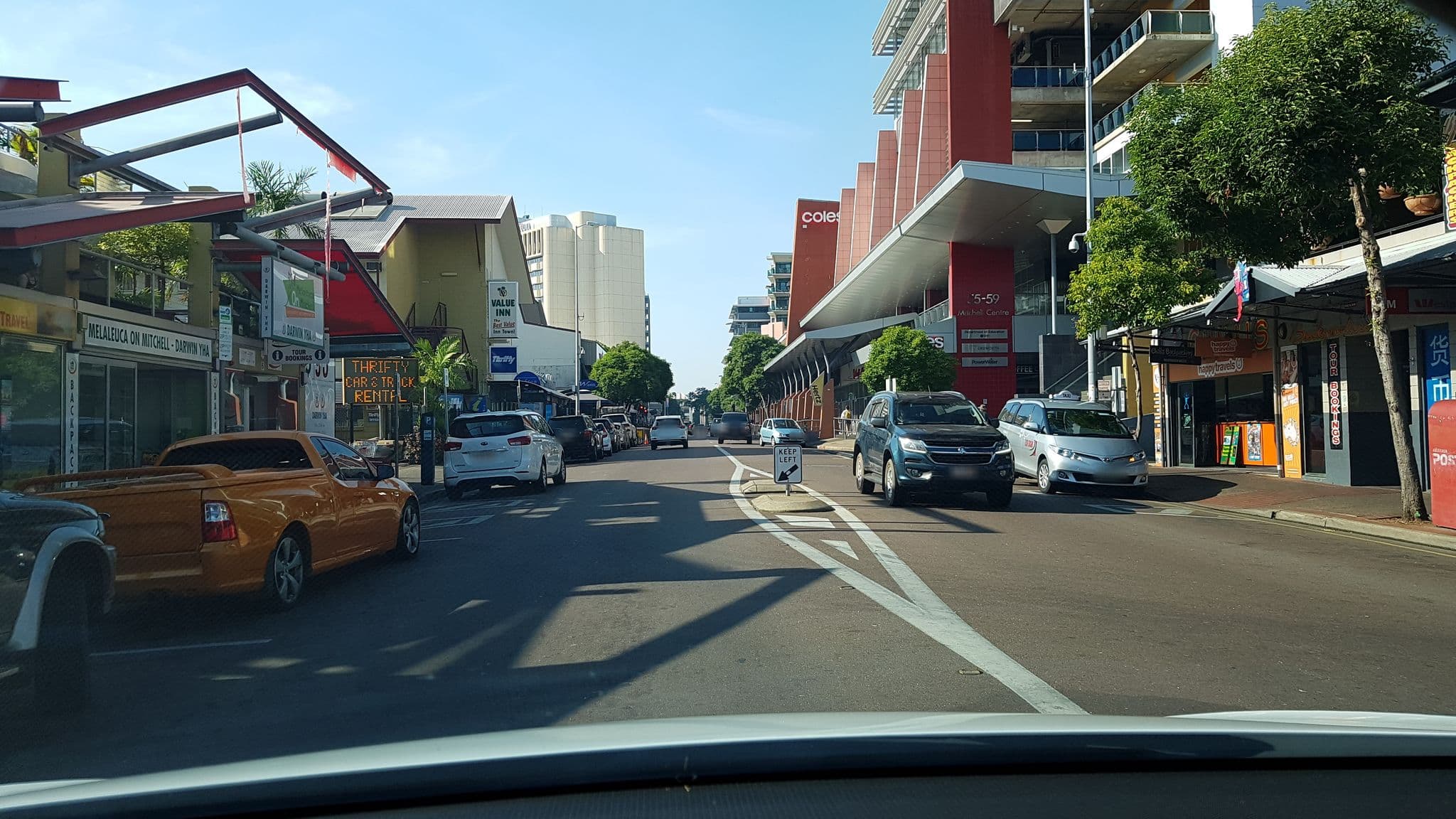 Street view near Melaleuca on Mitchell Backpacker Accommodation, Darwin — © outbacktesla (CC BY-SA · Mapillary)